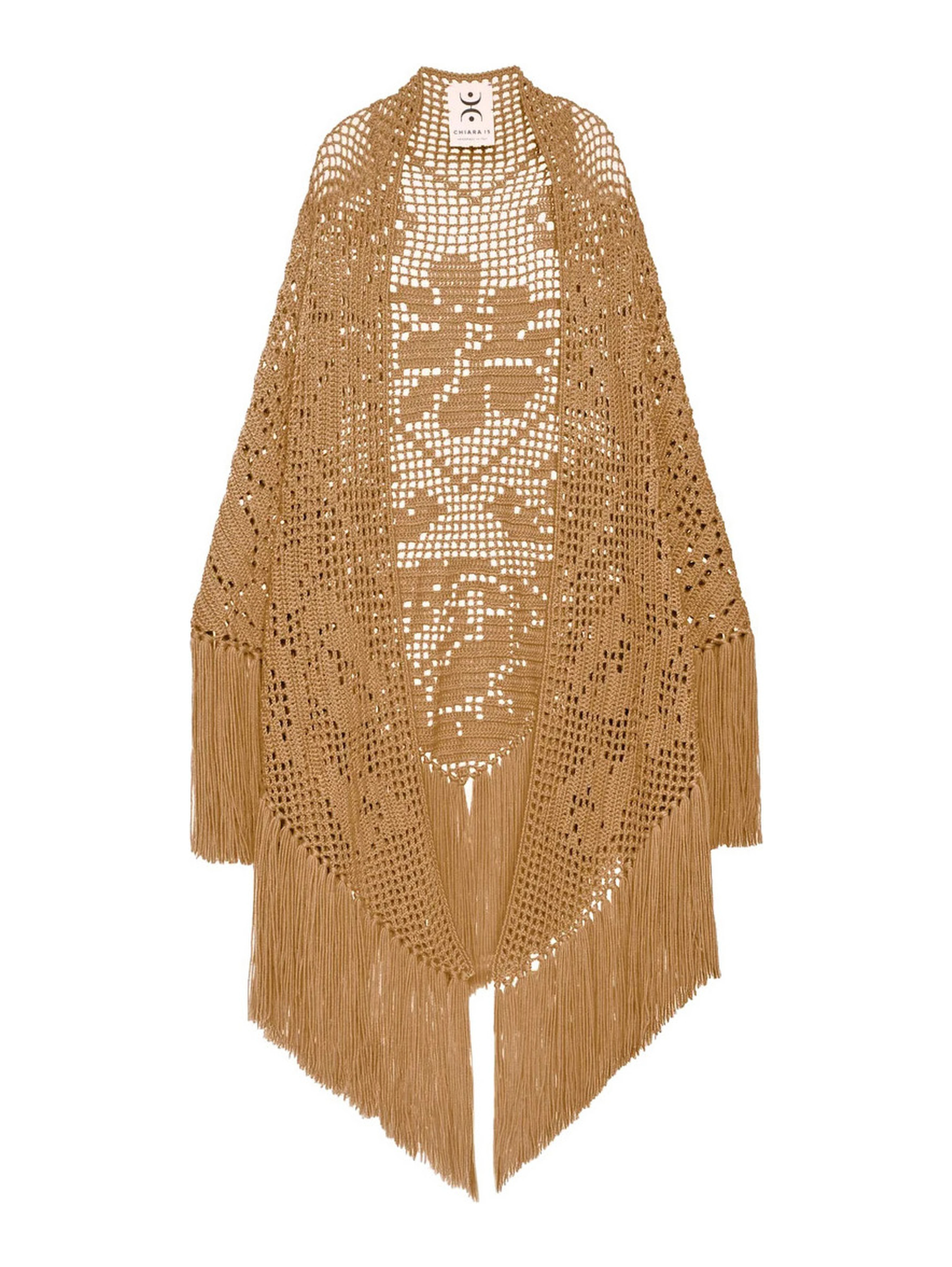 Peony Dress with round neck and long sleeves in 100% beige merino wool for women