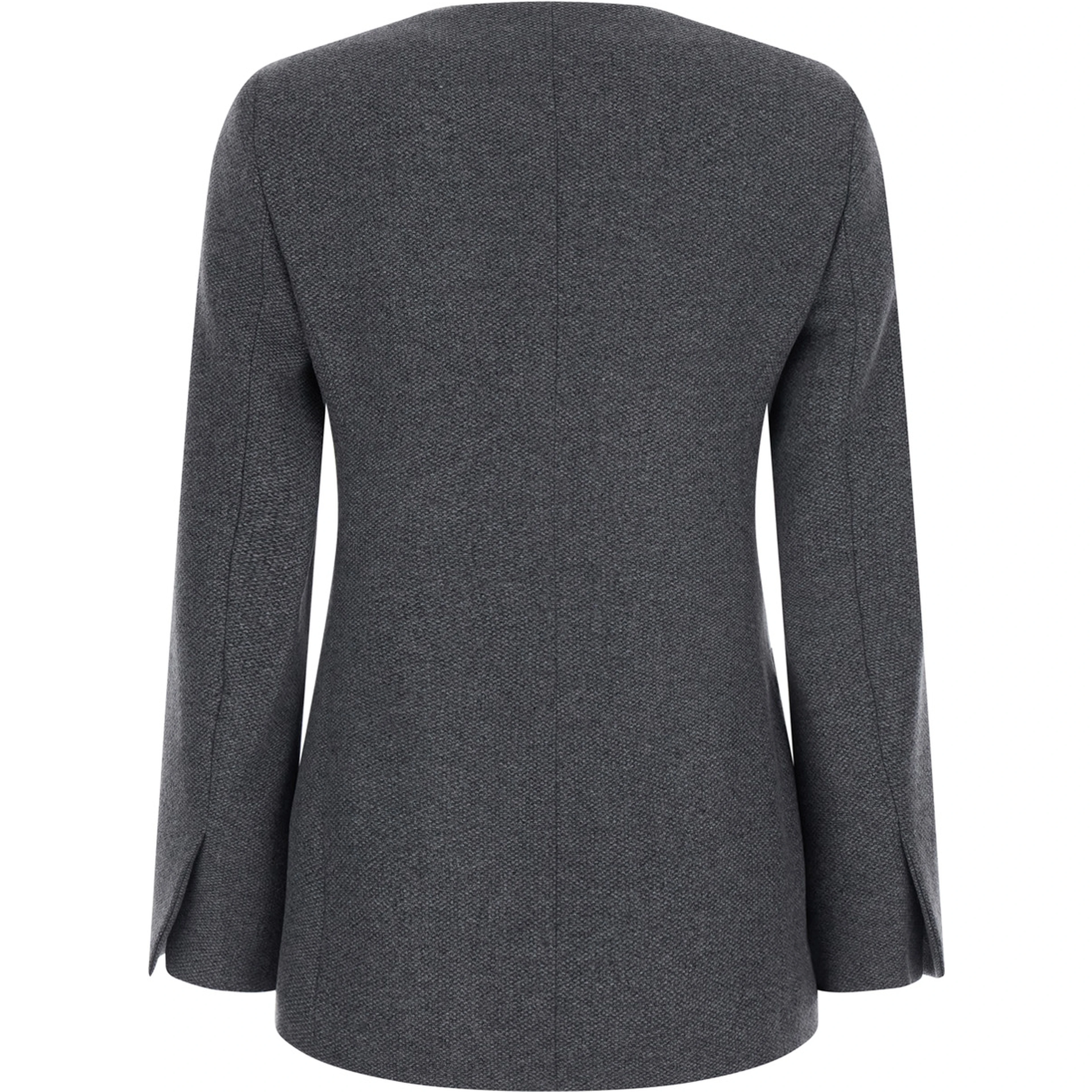 Jacket with an essential detail in gray fabric for unspecified gender