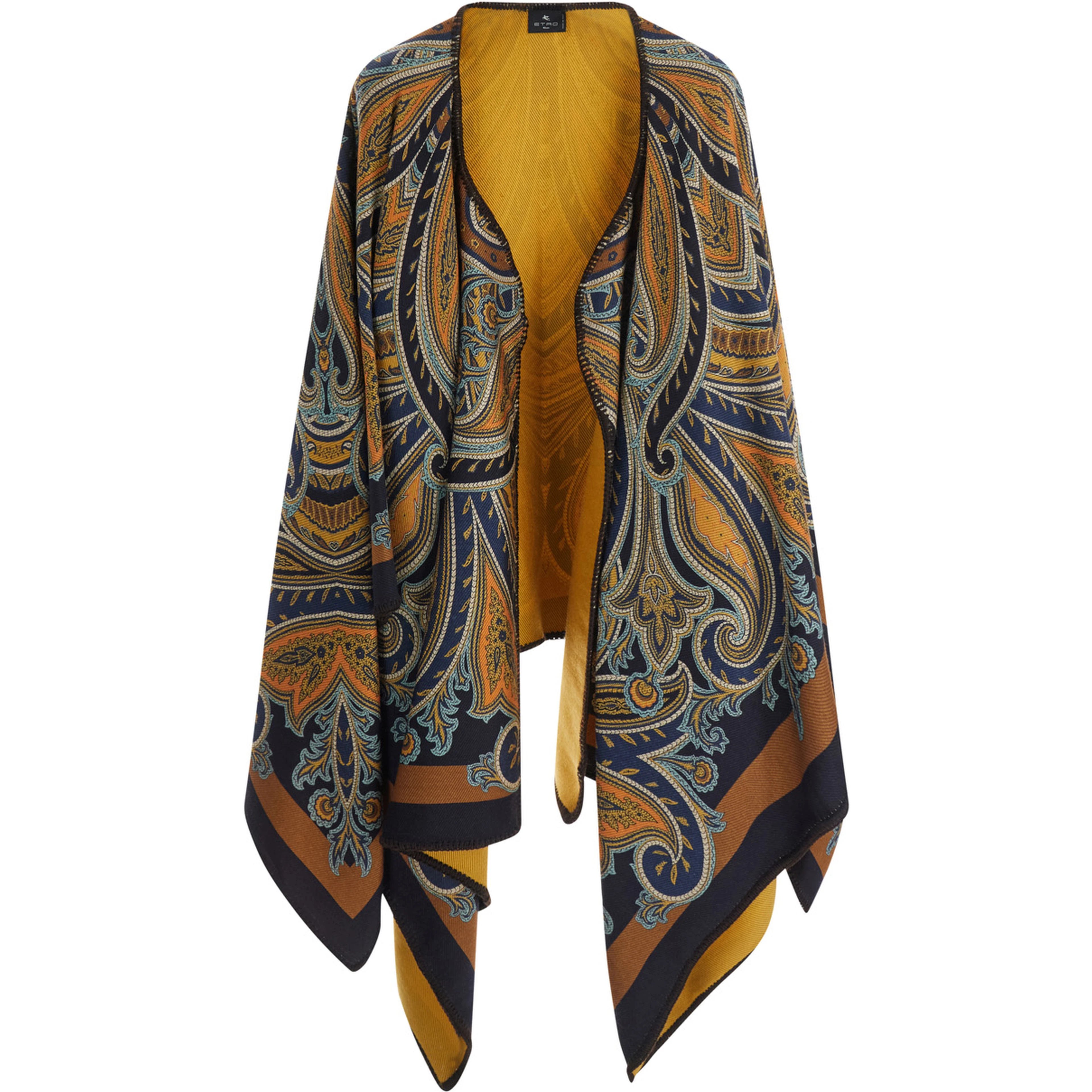 Multicolored Cape with Details and Tech Fabric for Women