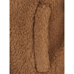 Coat DRAMMA with notched revers and button closure, in wool, beige, women