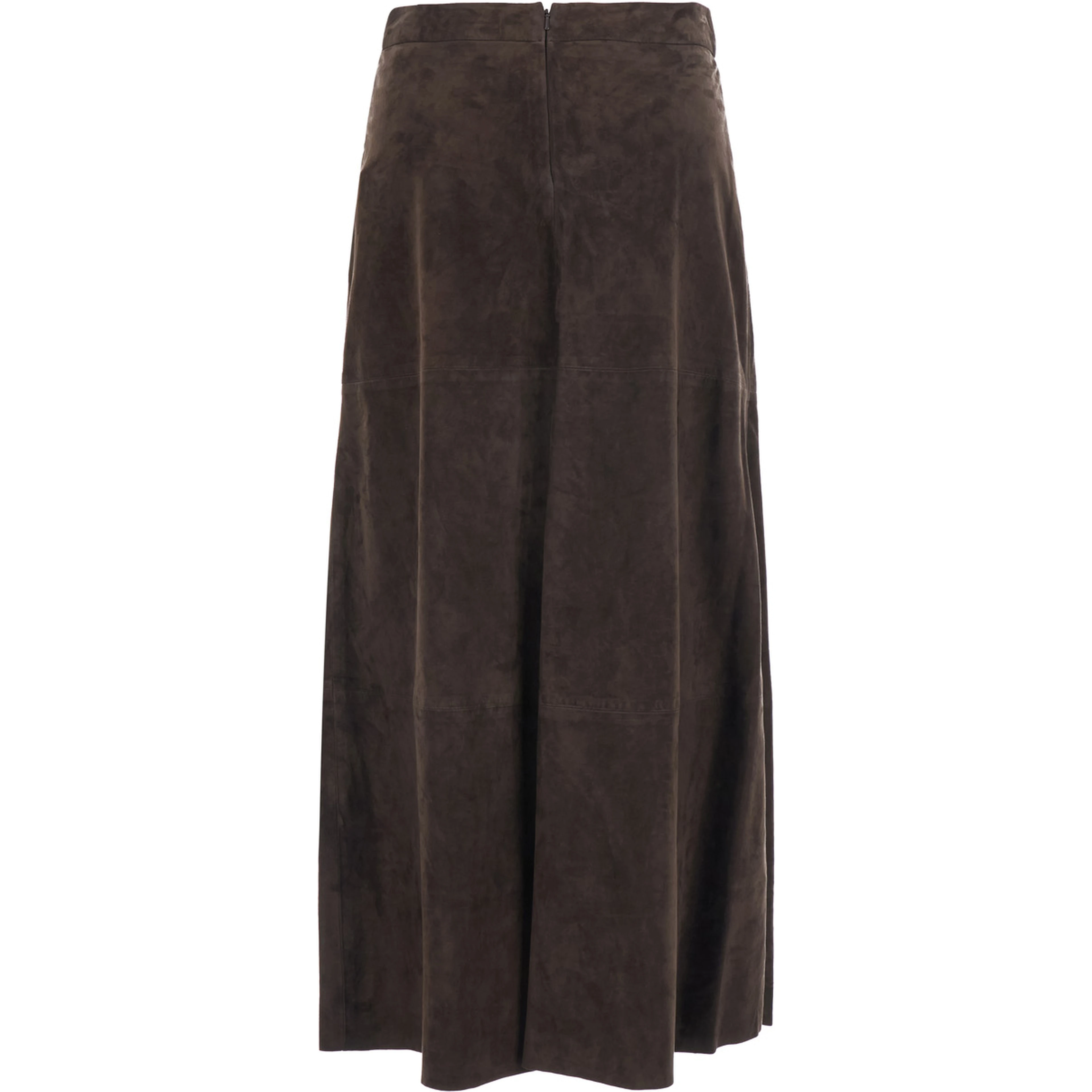 S MAXMARA SMMFIORIRE brown lamb suede skirt for women