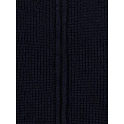CARDIGAN ZIP PUNTO ROVESCIO with V-neck and long sleeves in merino wool blue men
