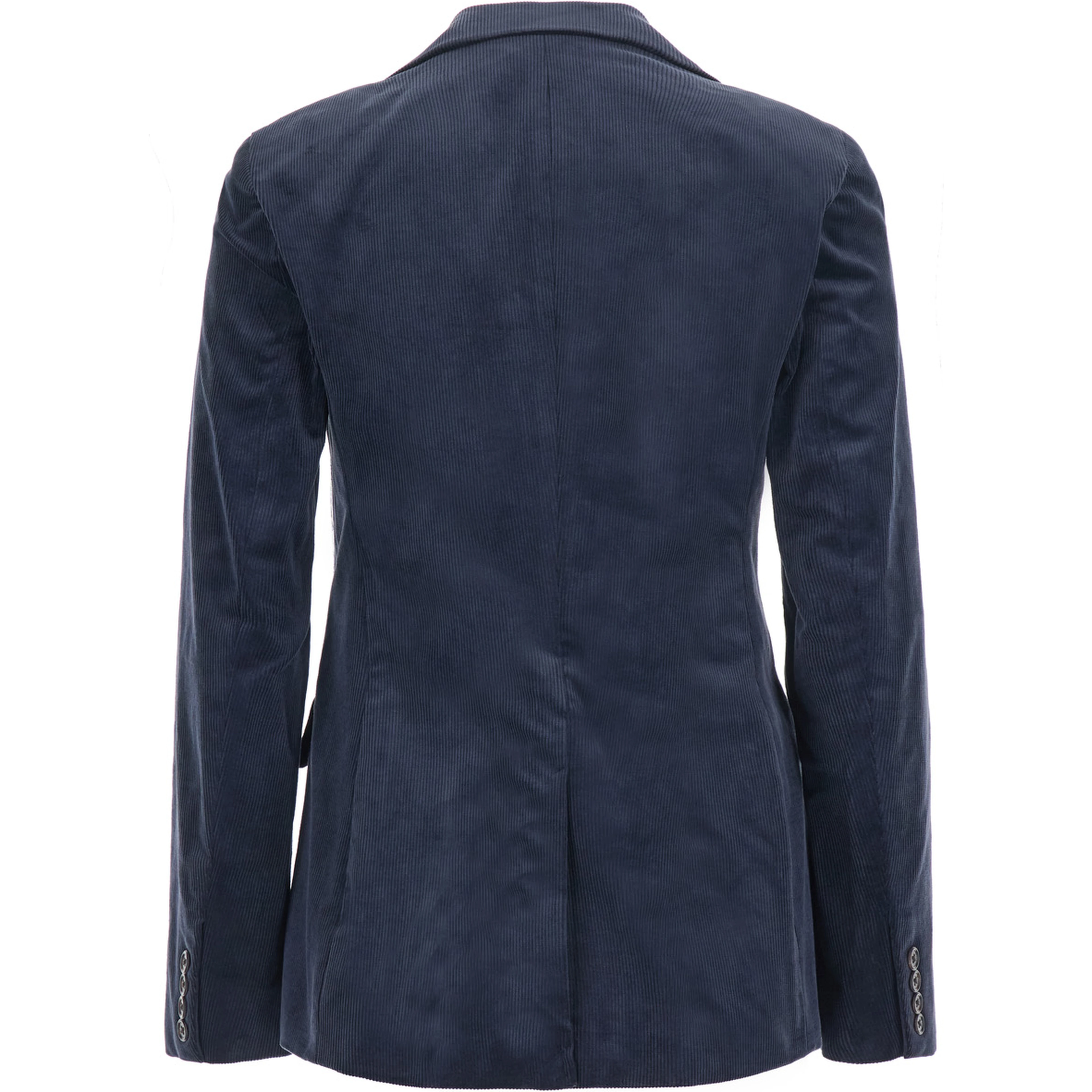 WOVEN-BLAZER jackets and sport coat with collar and long sleeves in blue Tech Fabric unisex