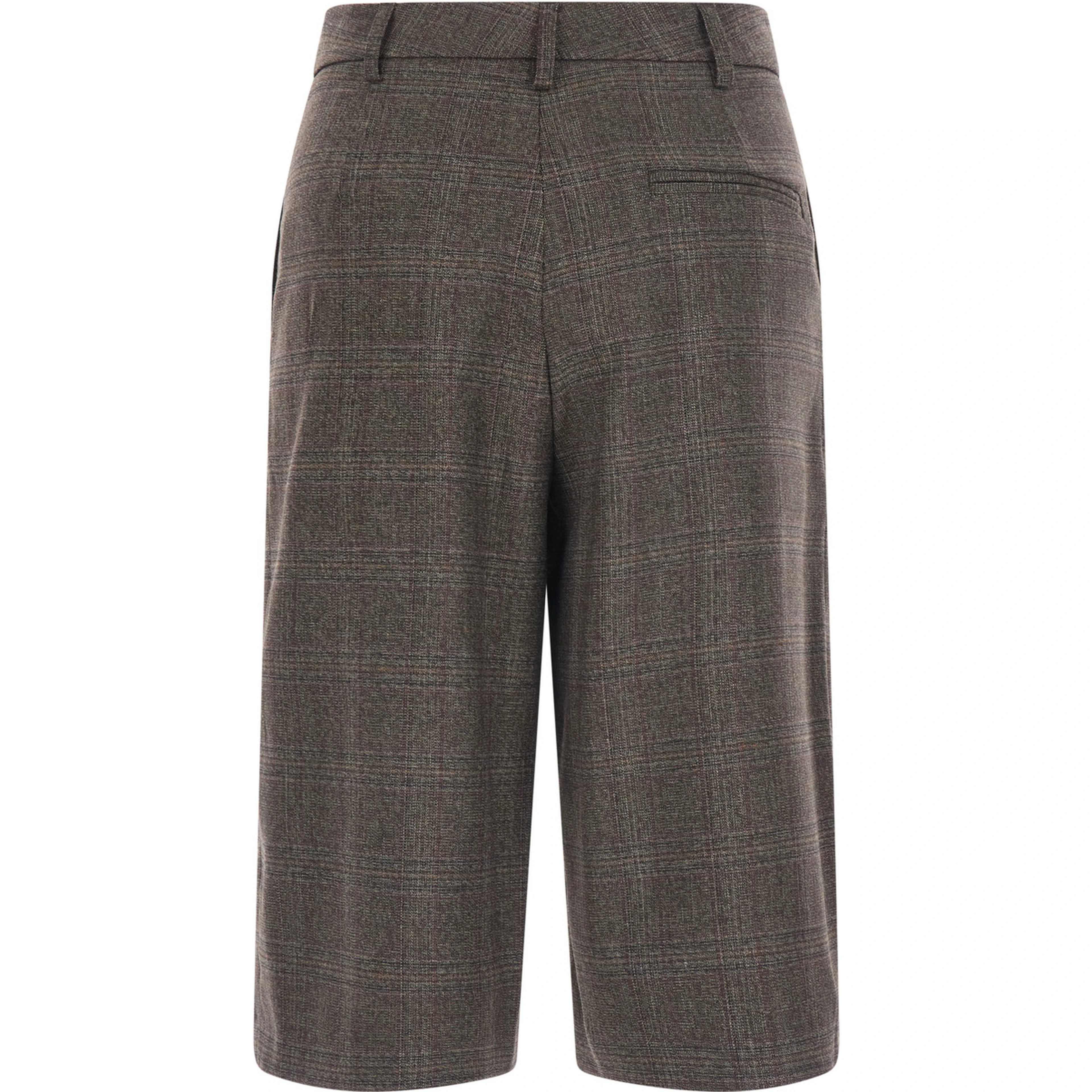 Check Bermuda shorts with check motif and in fabric and brown and unspecified gender
