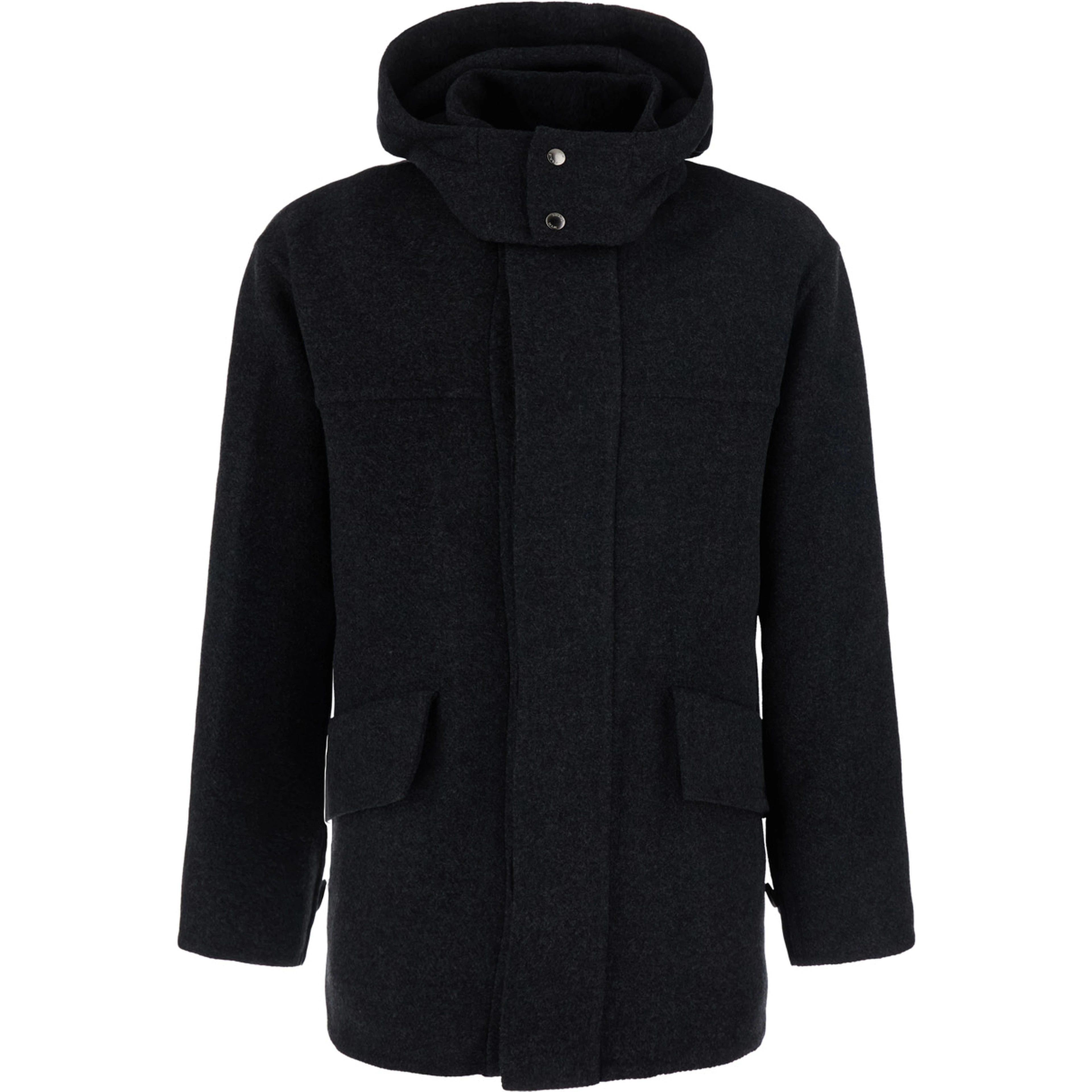 Mens Coat with collar, long sleeves and pockets Grey Man