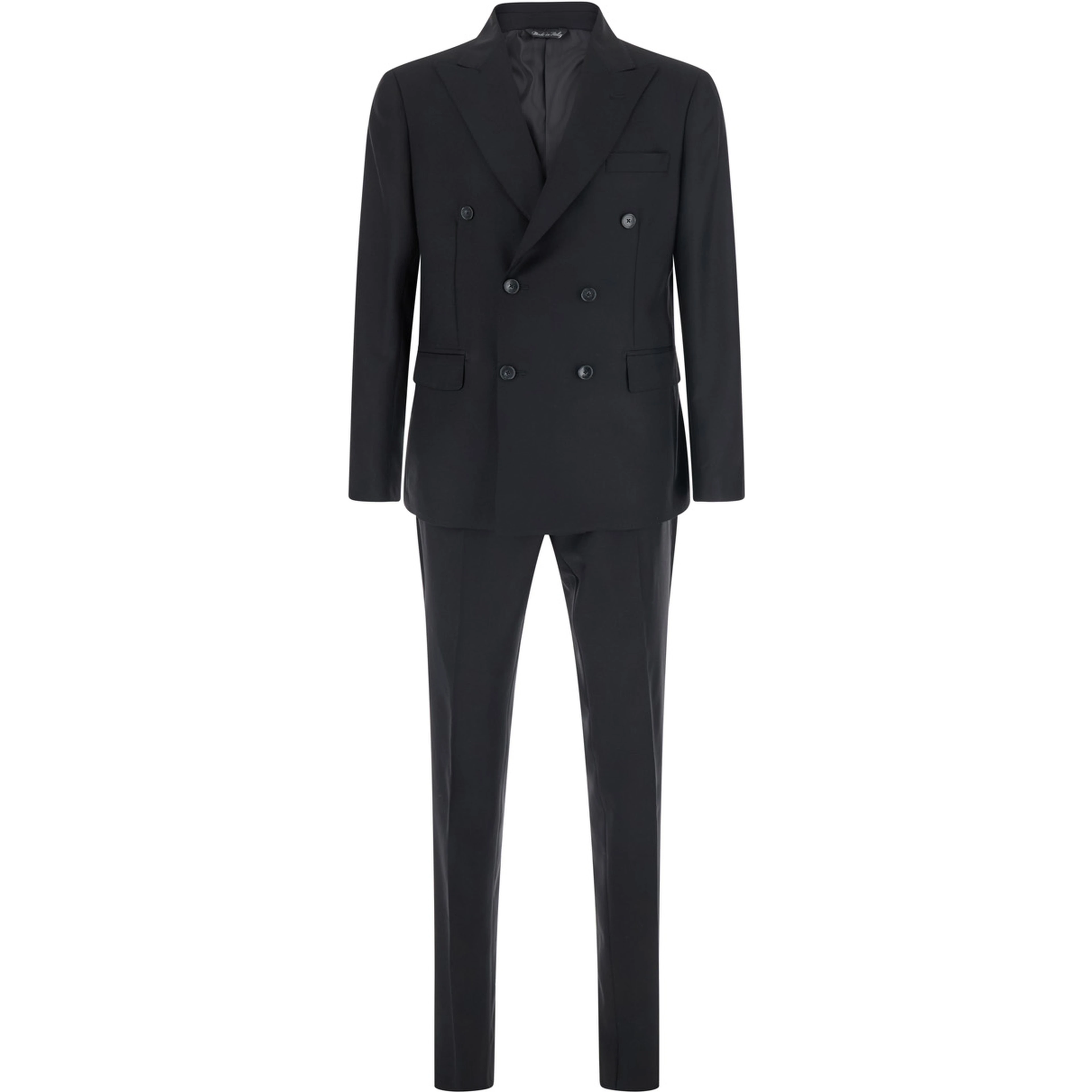 Jacket with pants and piping, Tech Fabric, black, woman