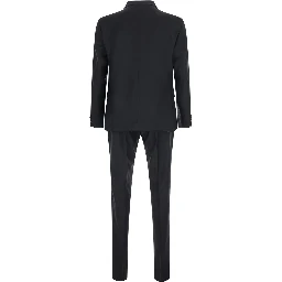 Jacket with pants and piping, Tech Fabric, black, woman