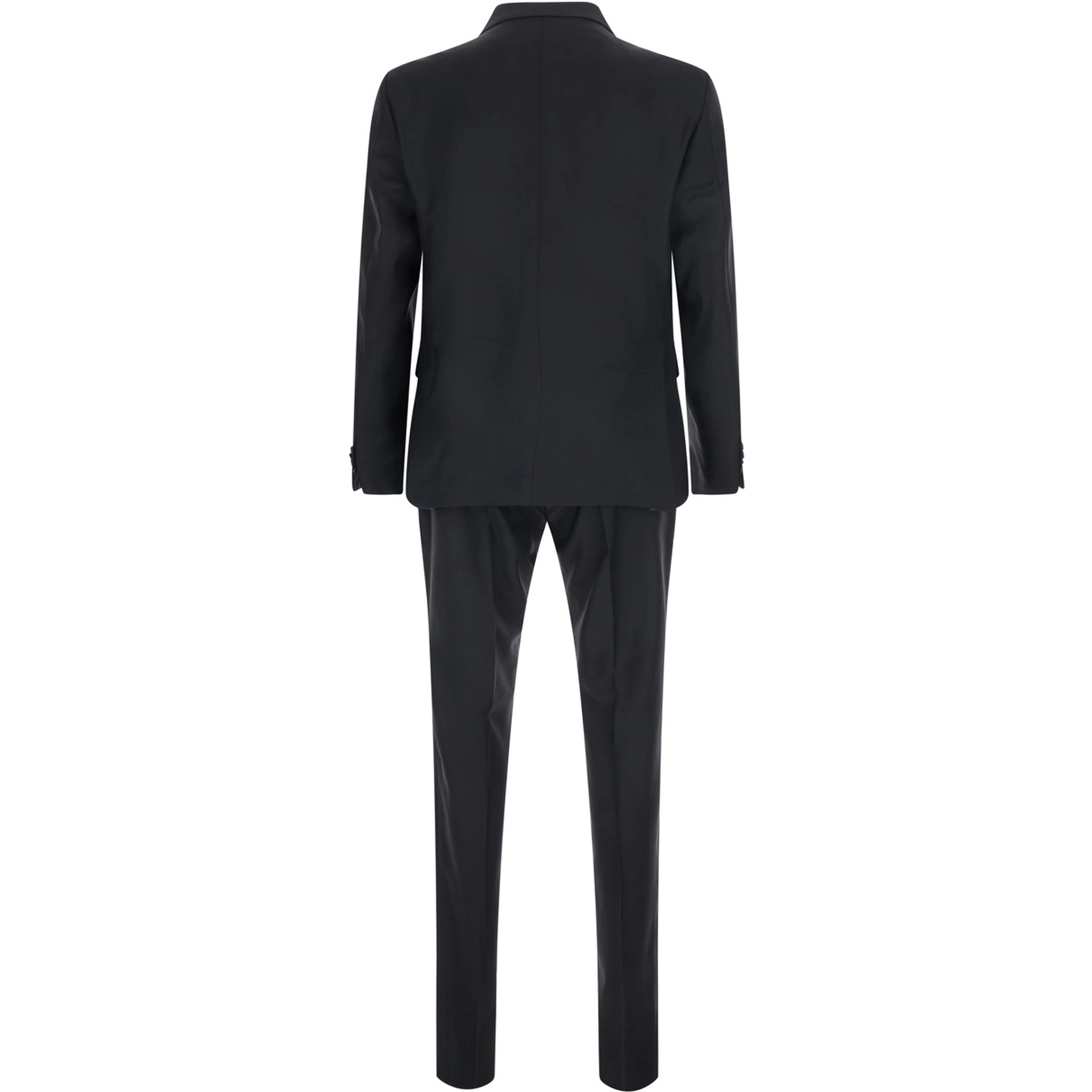 Jacket with pants and piping, Tech Fabric, black, woman