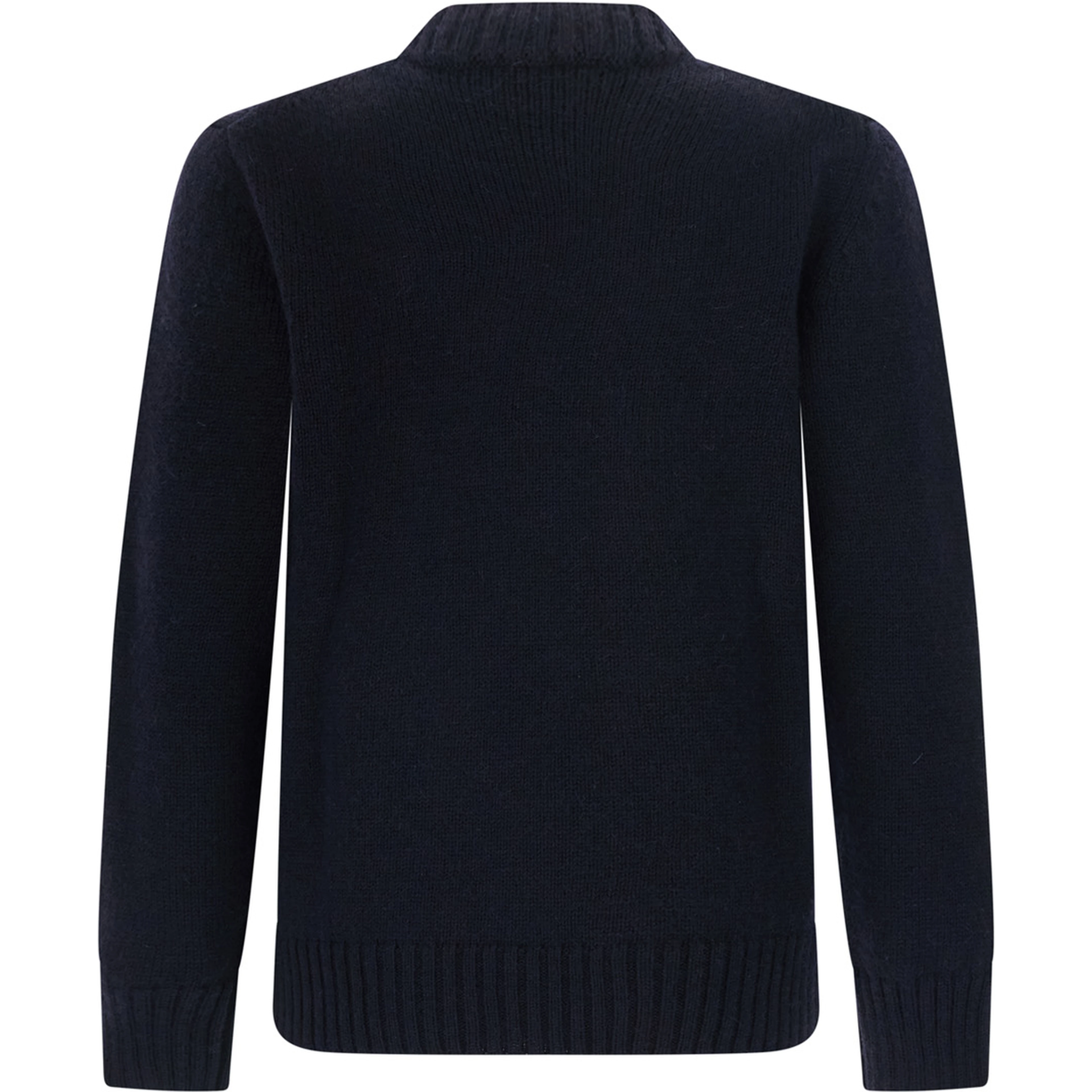 Crewneck Diamonds with long sleeves and 100% Shetland wool blue men