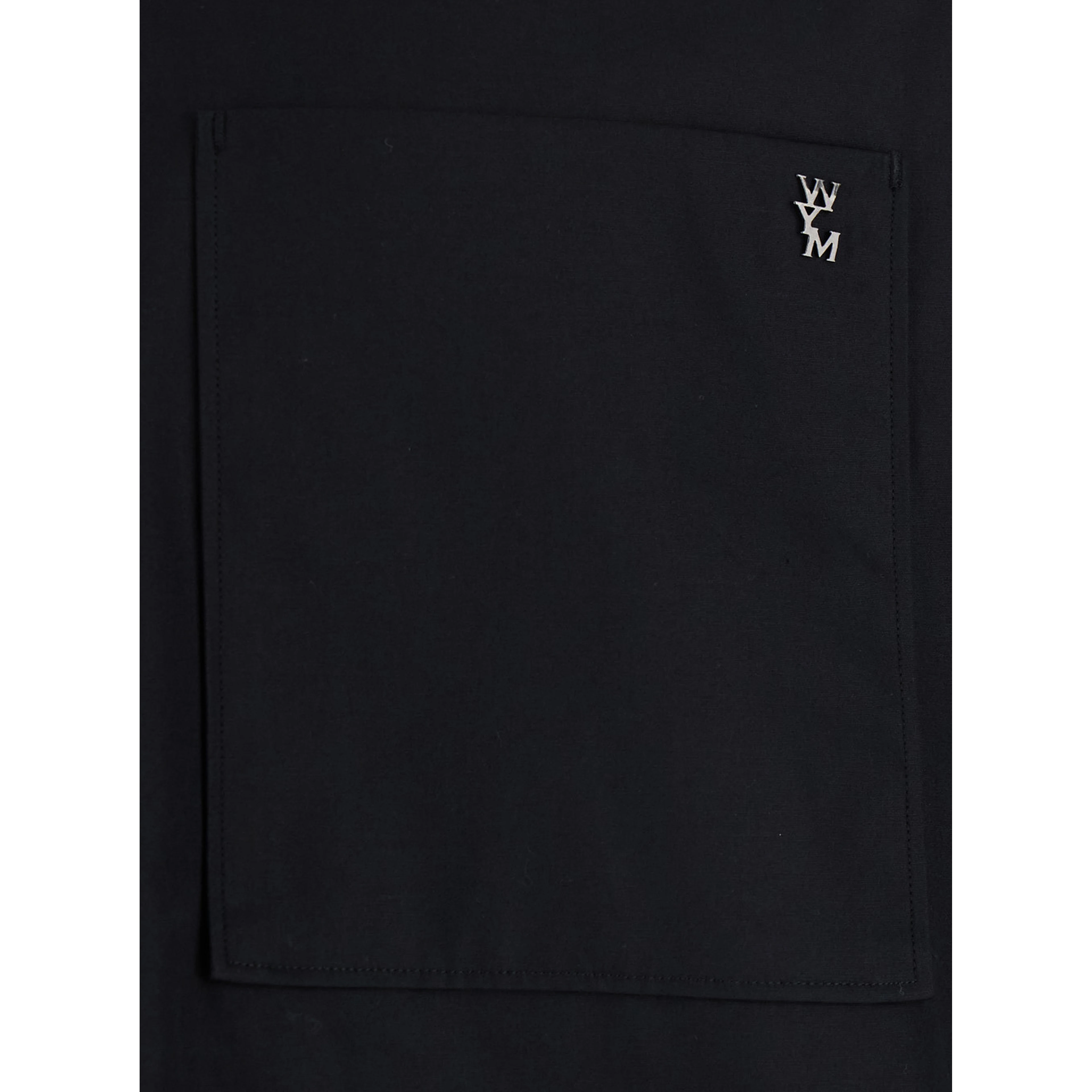MENS SHIRT with classic collar and long sleeves in Black Cotton for Men