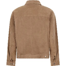 NN.07 Petrus Suede jacket in beige fabric for men