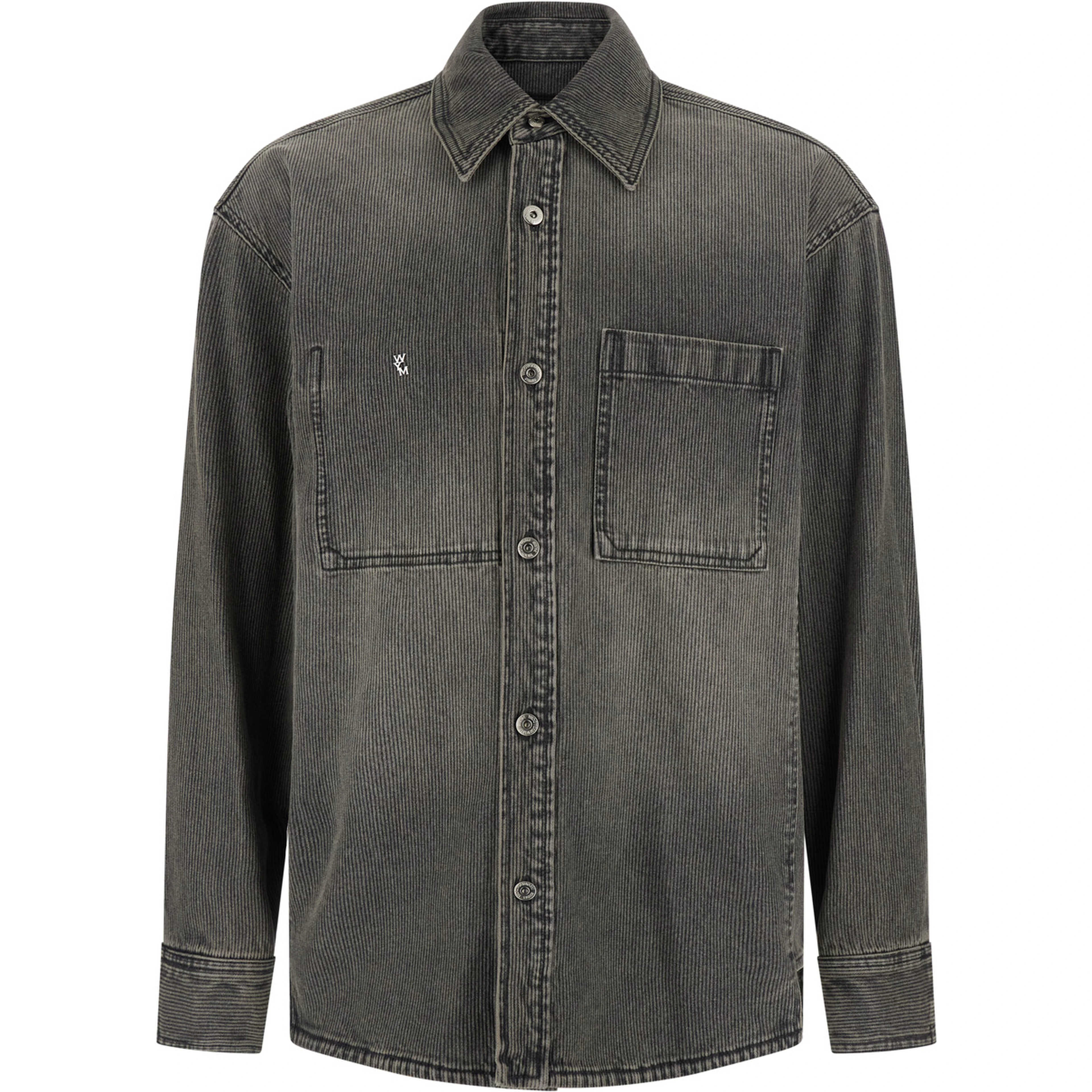 Shirt MENS SHIRT with collar and long sleeves in Gray Cotton for Men