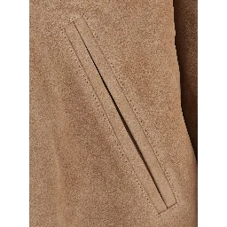 NN.07 Petrus Suede jacket in beige fabric for men