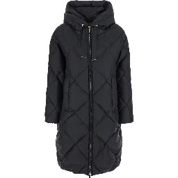 MAX MARA Long down jacket with water-repellent shimmering nylon fabric, downproof, in black Tech Fabric and unspecified gender