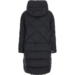 MAX MARA Long down jacket with water-repellent shimmering nylon fabric, downproof, in black Tech Fabric and unspecified gender