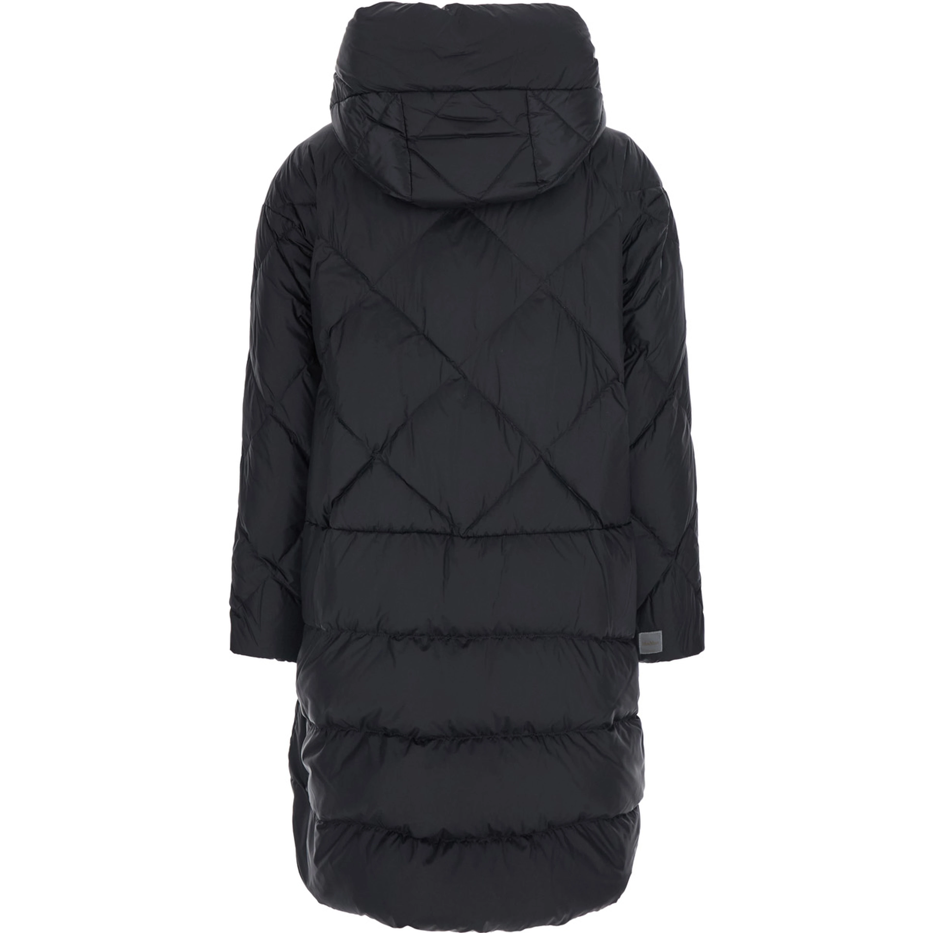 MAX MARA Long down jacket with water-repellent shimmering nylon fabric, downproof, in black Tech Fabric and unspecified gender