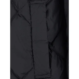 MAX MARA Long down jacket with water-repellent shimmering nylon fabric, downproof, in black Tech Fabric and unspecified gender