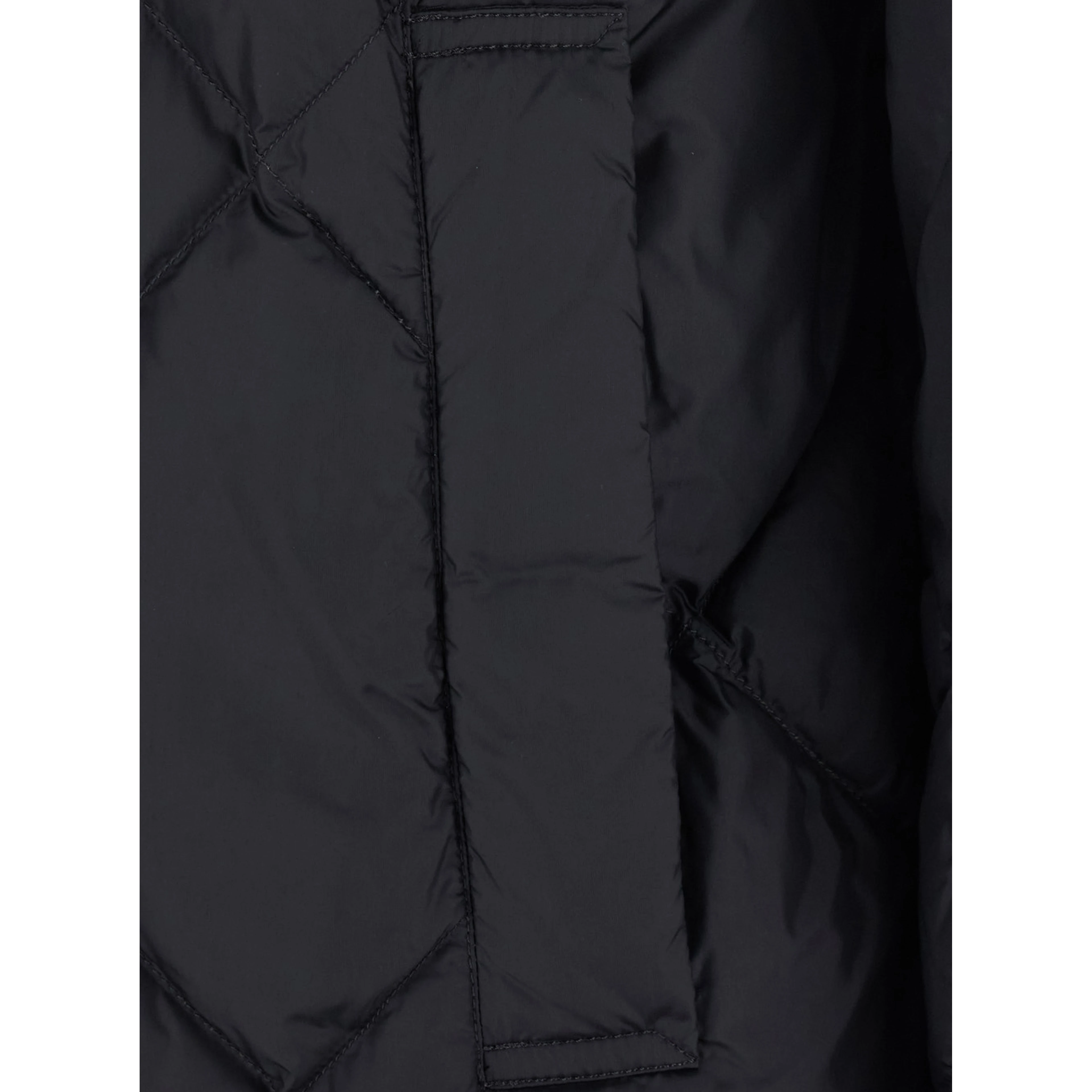MAX MARA Long down jacket with water-repellent shimmering nylon fabric, downproof, in black Tech Fabric and unspecified gender
