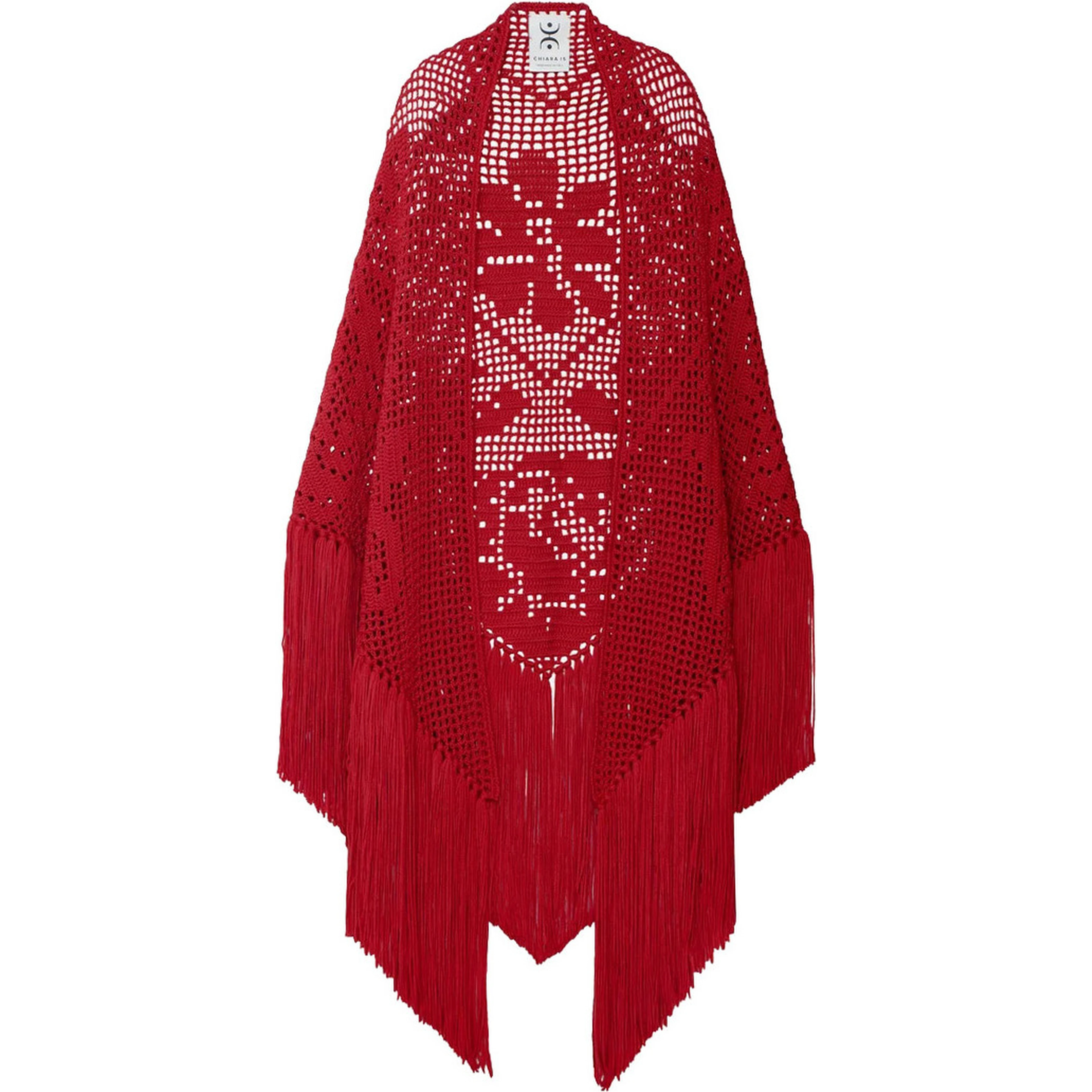 Peony Dress with V-neck and long sleeves in Merino Wool red for women