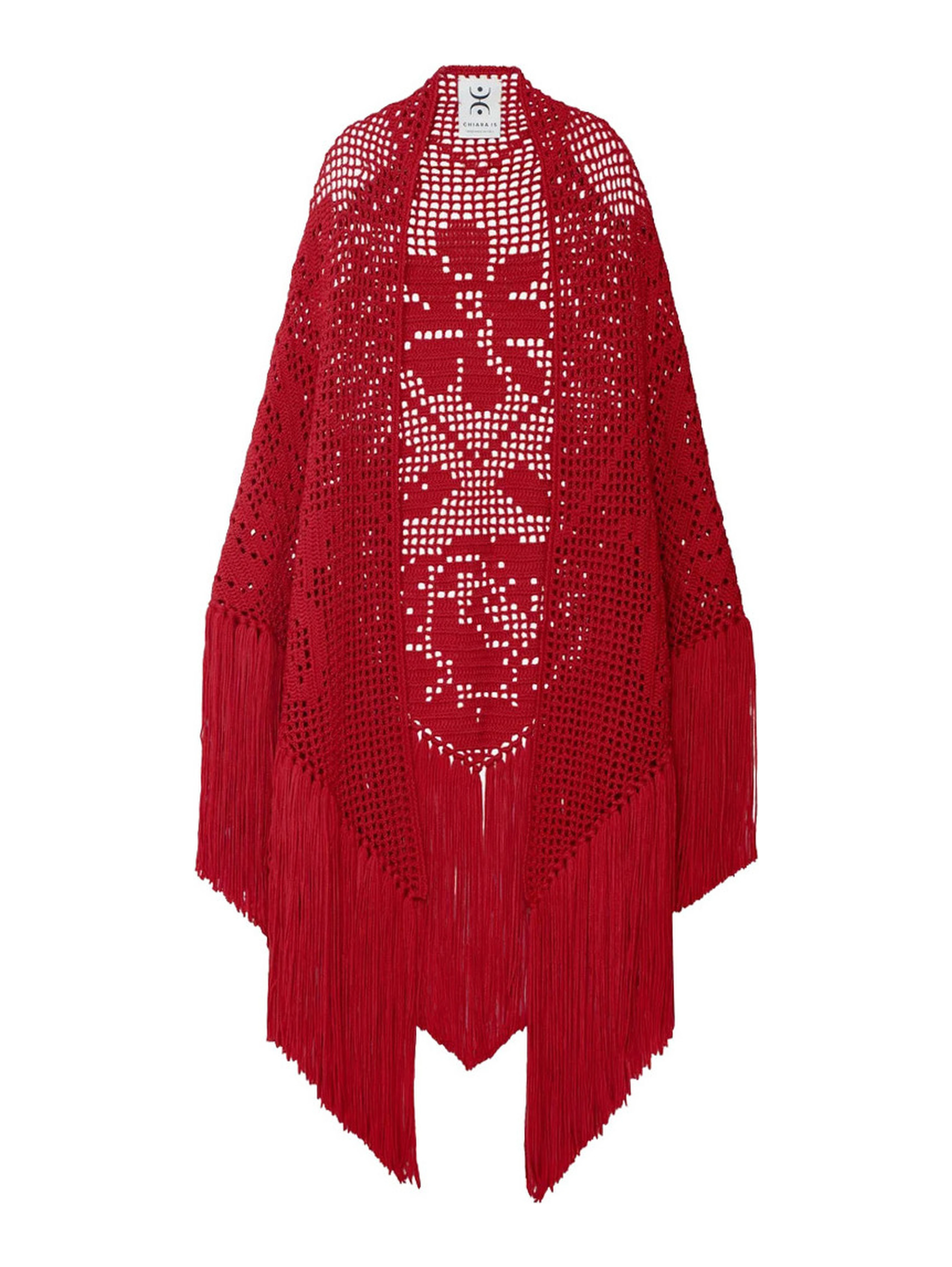 Peony Dress with V-neck and long sleeves in Merino Wool red for women