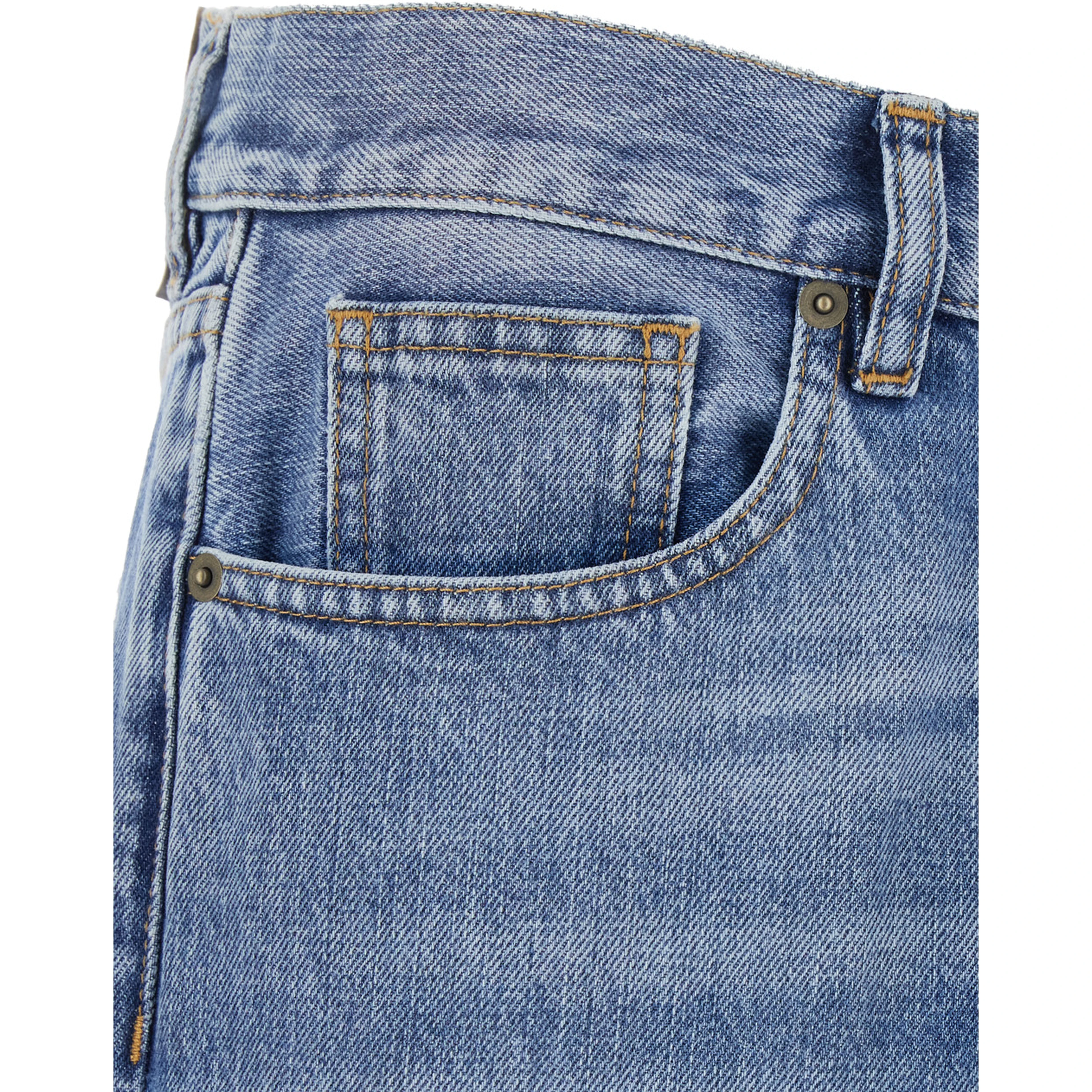 REEVE REG FIT FERMO Jeans with straight leg length 32 in blue cotton for men