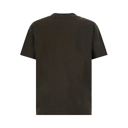 Mens brown fabric Adam EMB T-shirt