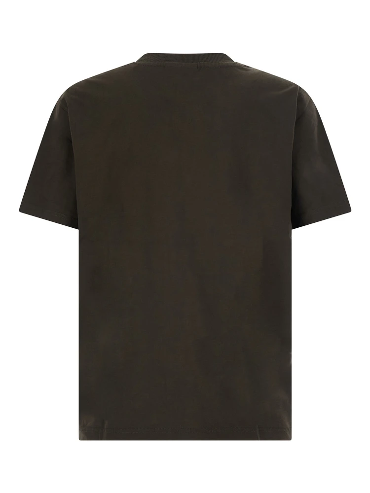Mens brown fabric Adam EMB T-shirt