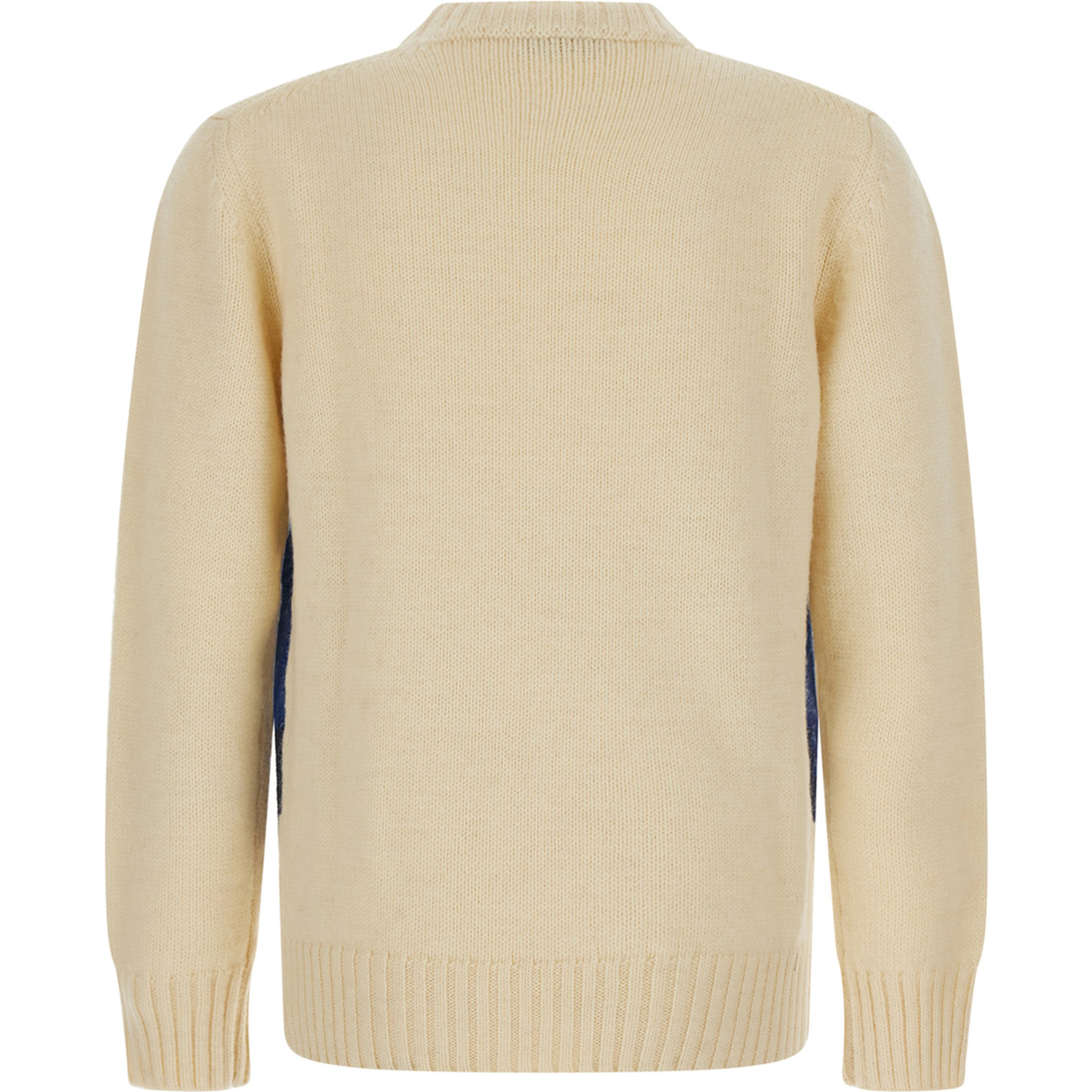 ROUND NECK DIAMONDS with crew neck and long sleeves in Shetland Wool Beige Men