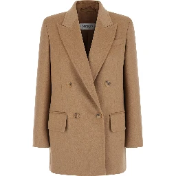 Jacket OLIMPIA in beige fabric for women