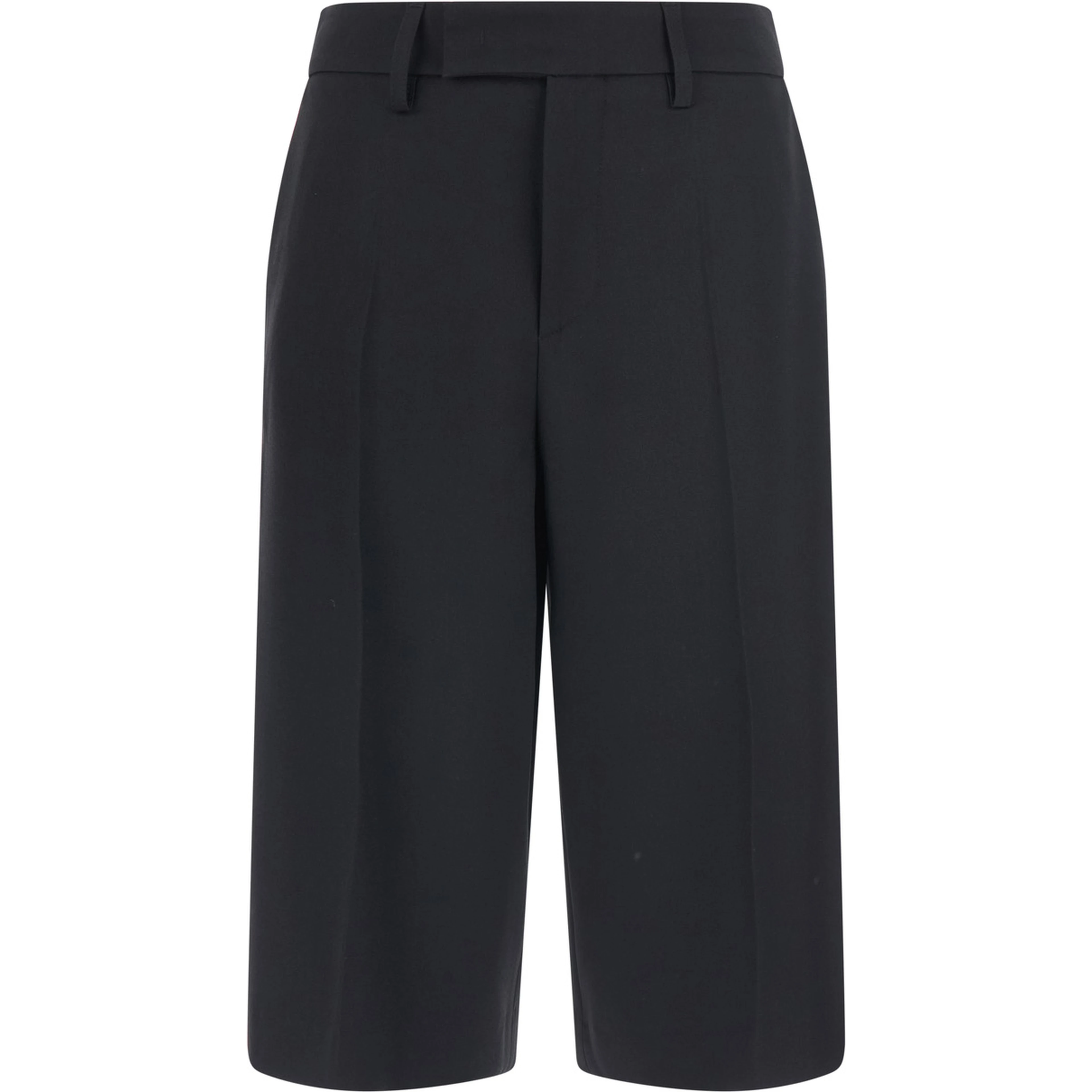 Check bermuda in fabric with check pattern, Fabric, black, unisex