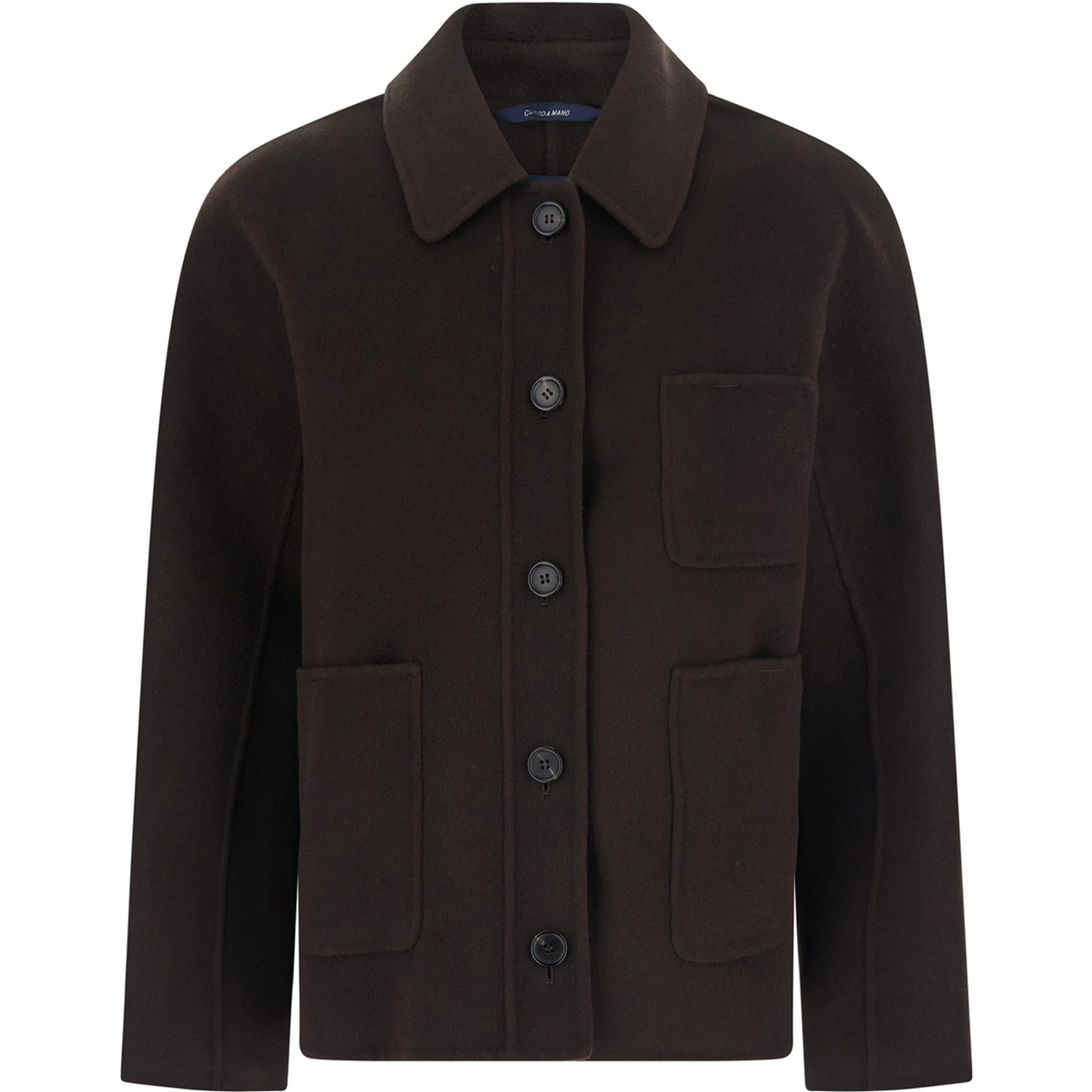 CHLOE Brown jacket with shirt collar and front fastening in fabric women