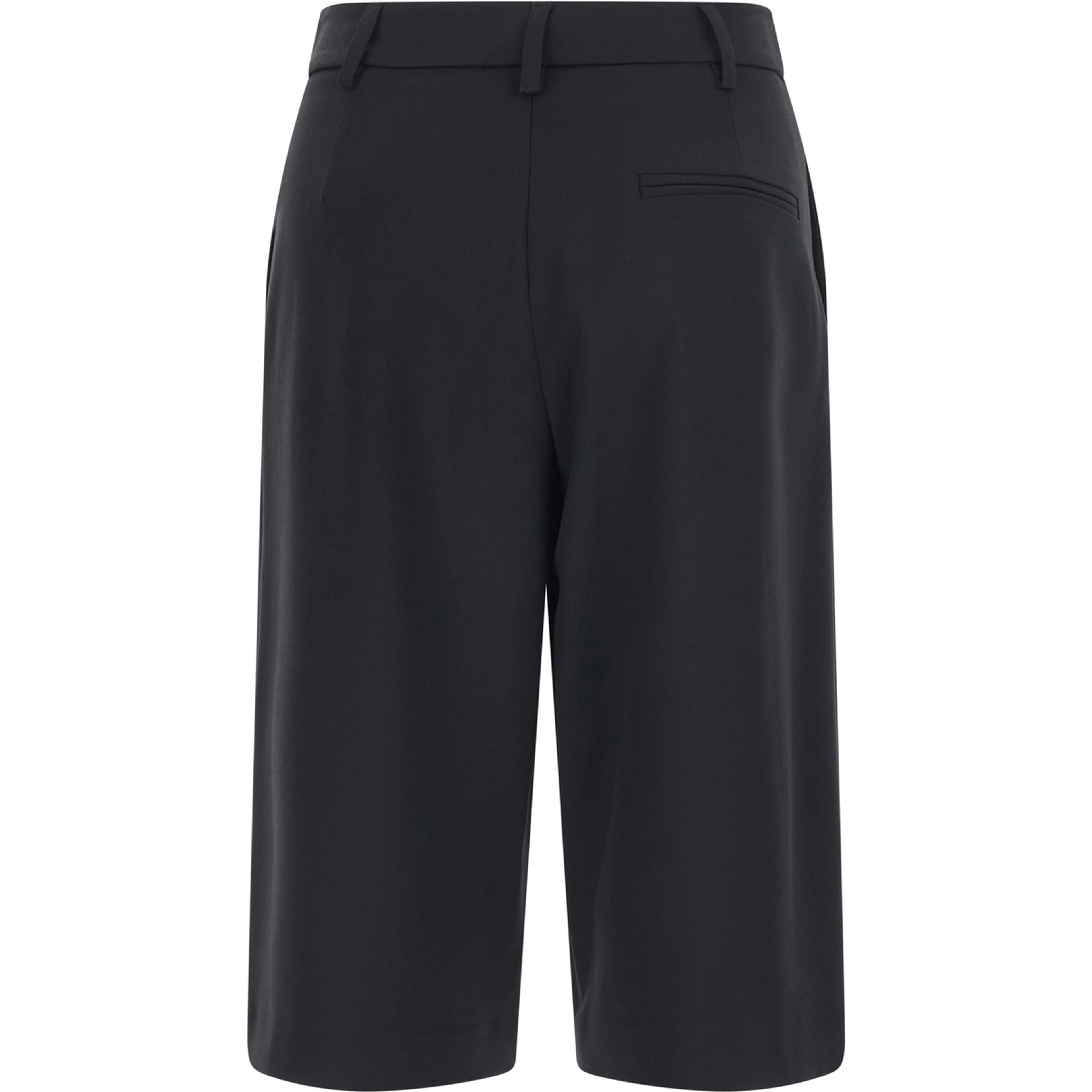 Check bermuda in fabric with check pattern, Fabric, black, unisex