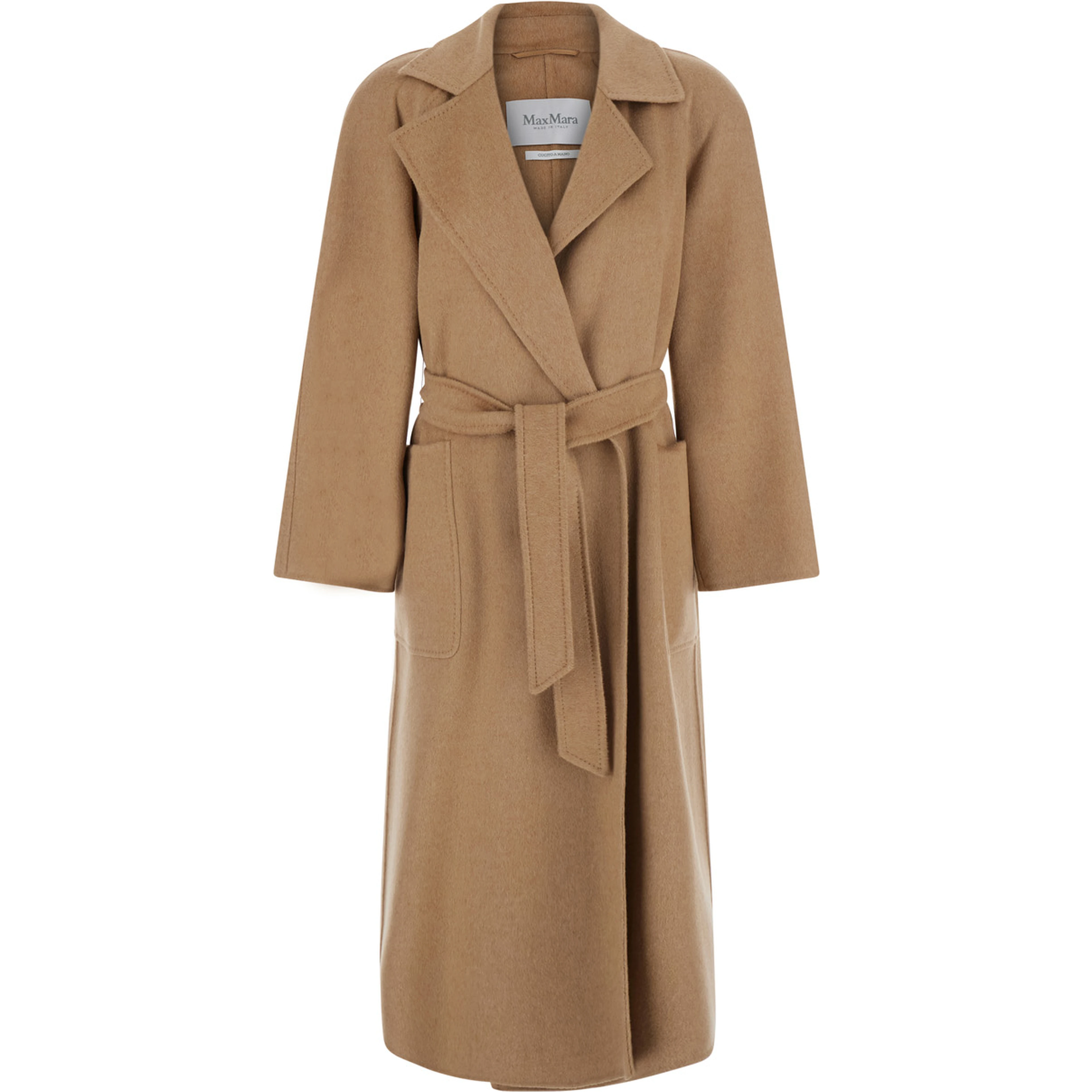 MAX MARA Beige Womens Coat in Fabric