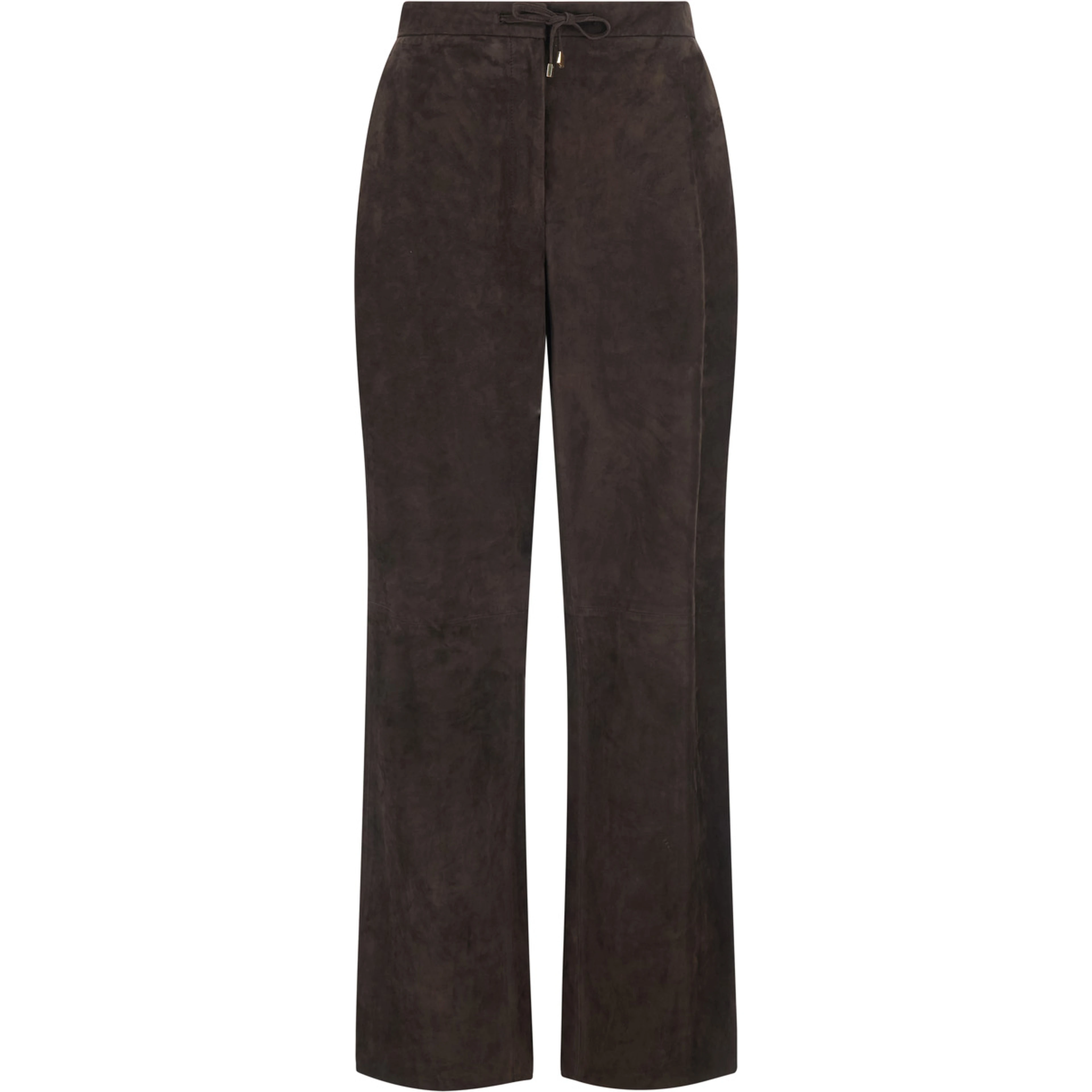 Mens brown lamb suede trousers