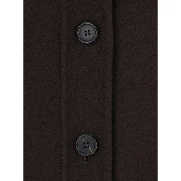 CHLOE Brown jacket with shirt collar and front fastening in fabric women