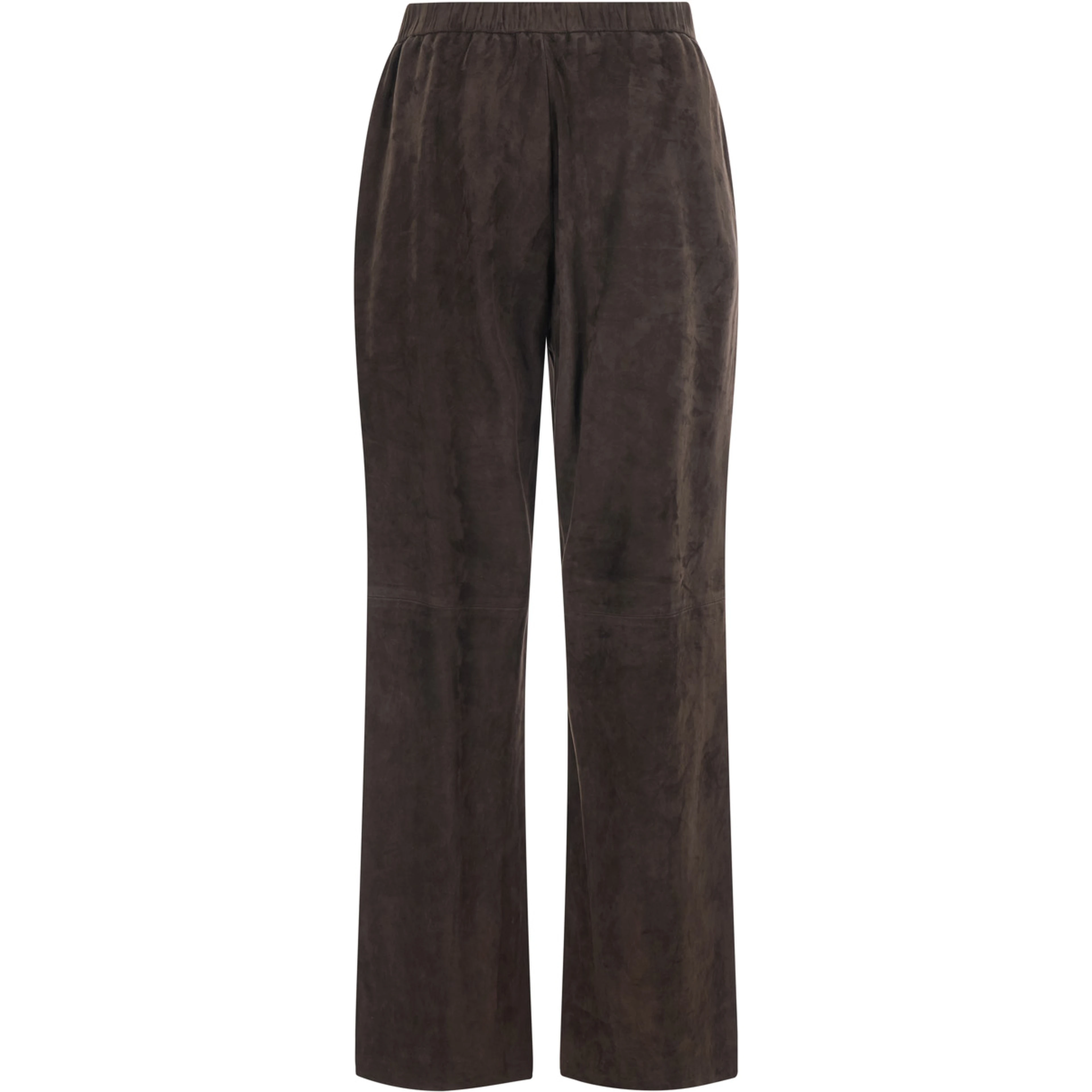 Mens brown lamb suede trousers
