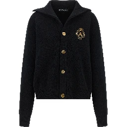 Black Virgin Wool Cardigan