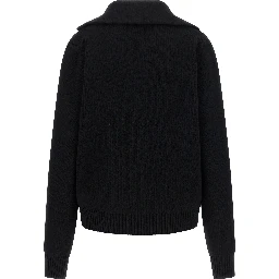 Black Virgin Wool Cardigan