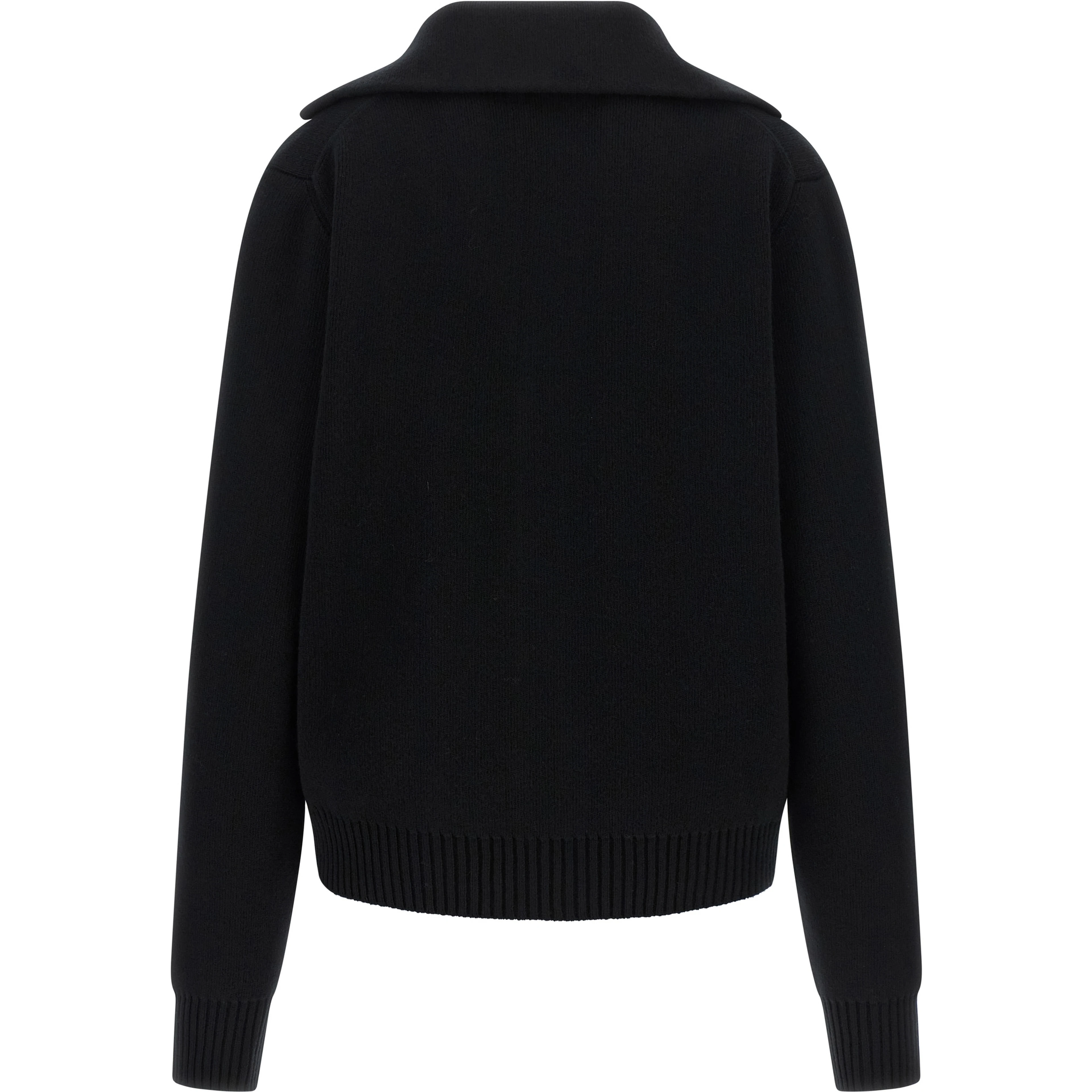 Black Virgin Wool Cardigan