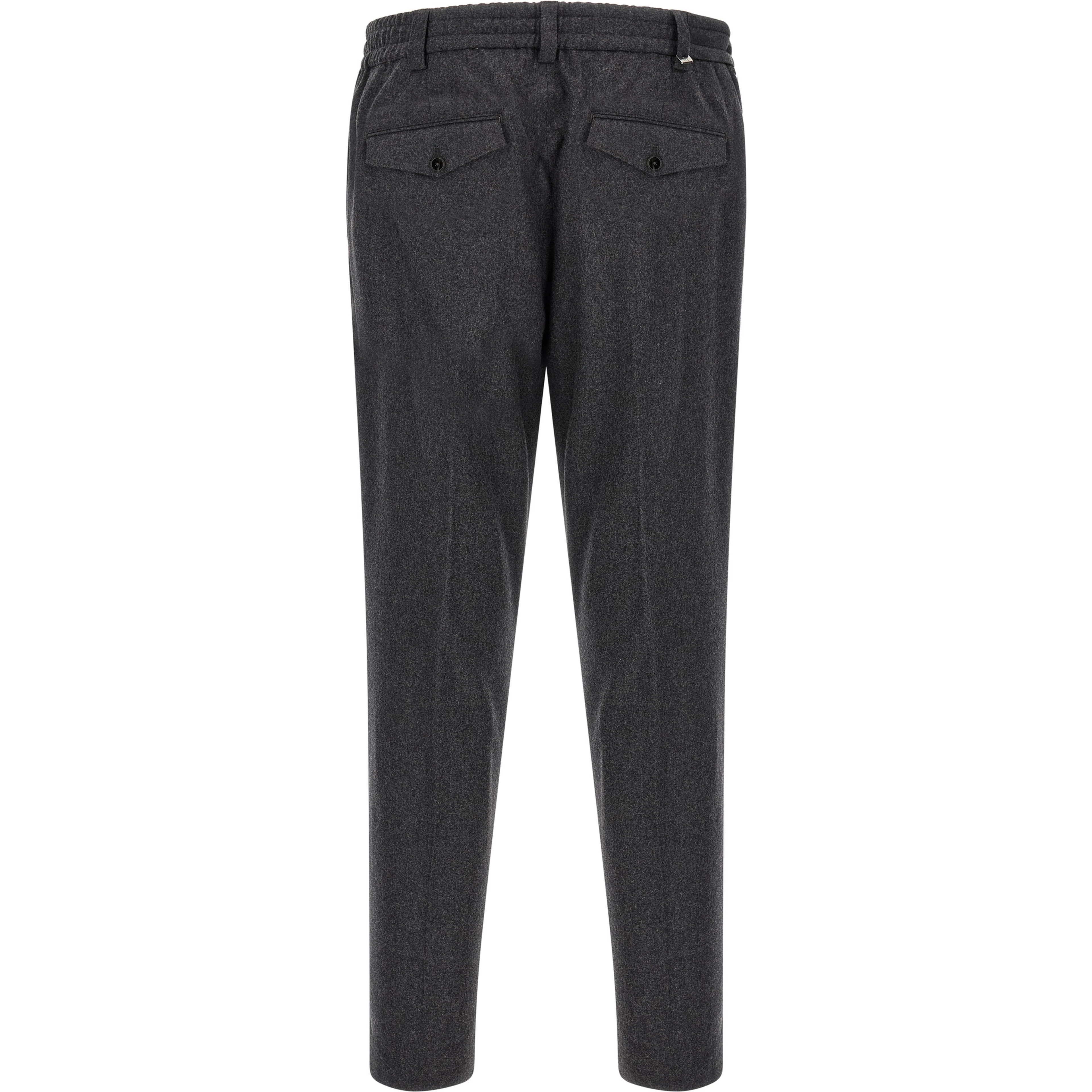 Gray Virgin Wool Dress Pants
