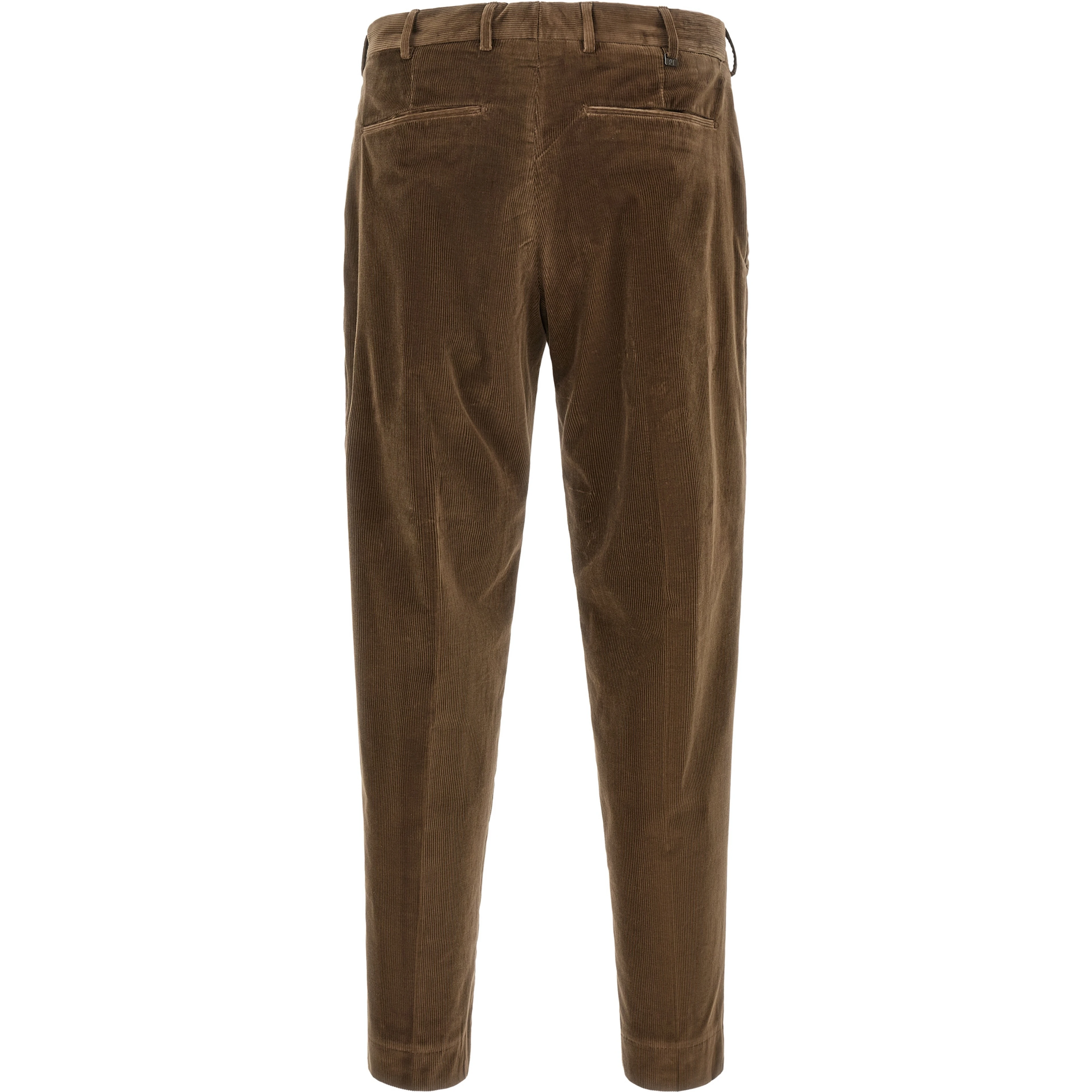 Brown Cotton Casual Pants