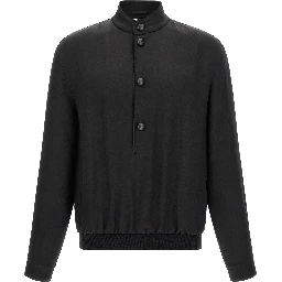 Black Satin Sweatshirt