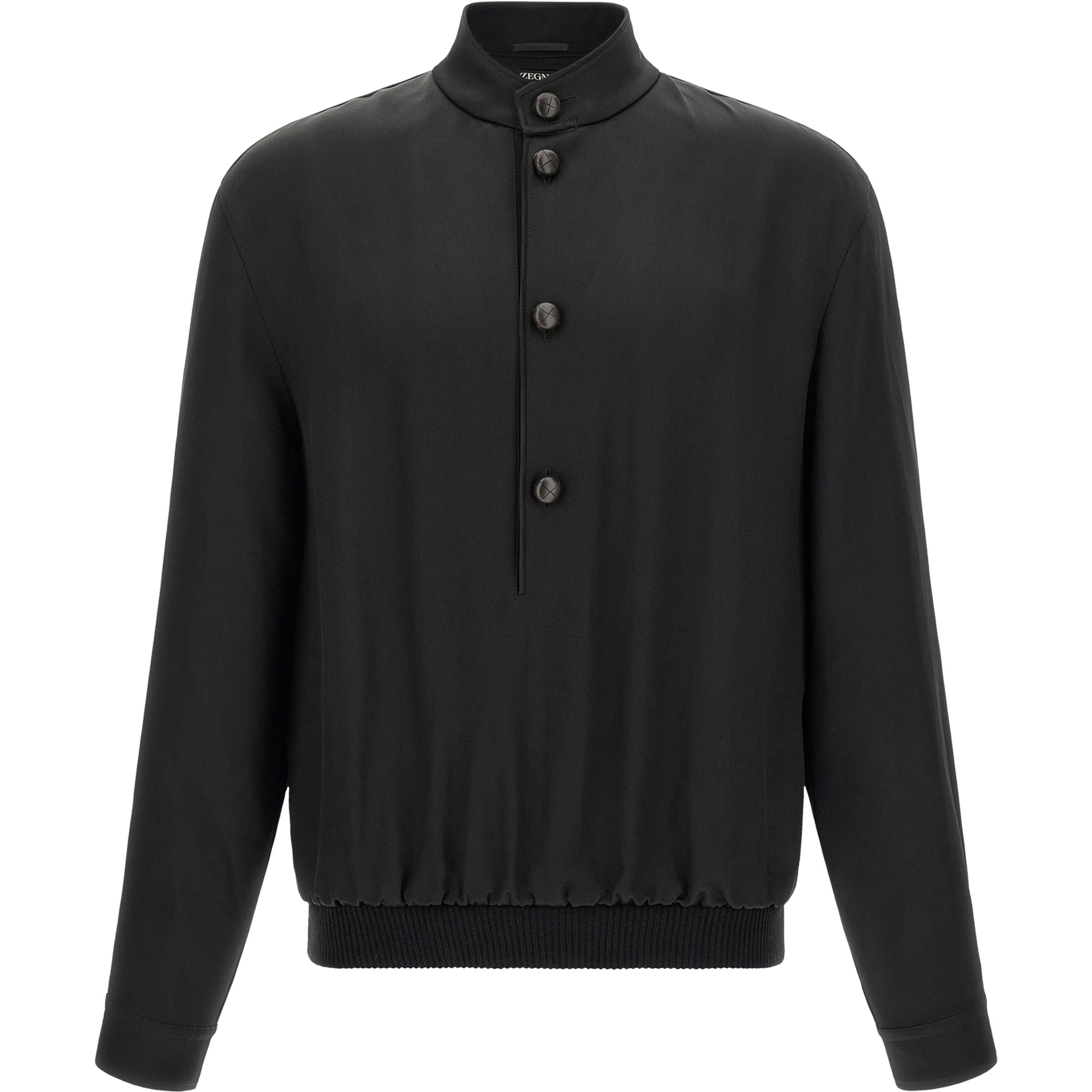 Black Satin Sweatshirt