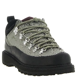 Bicolor Polyester Ankle Boots