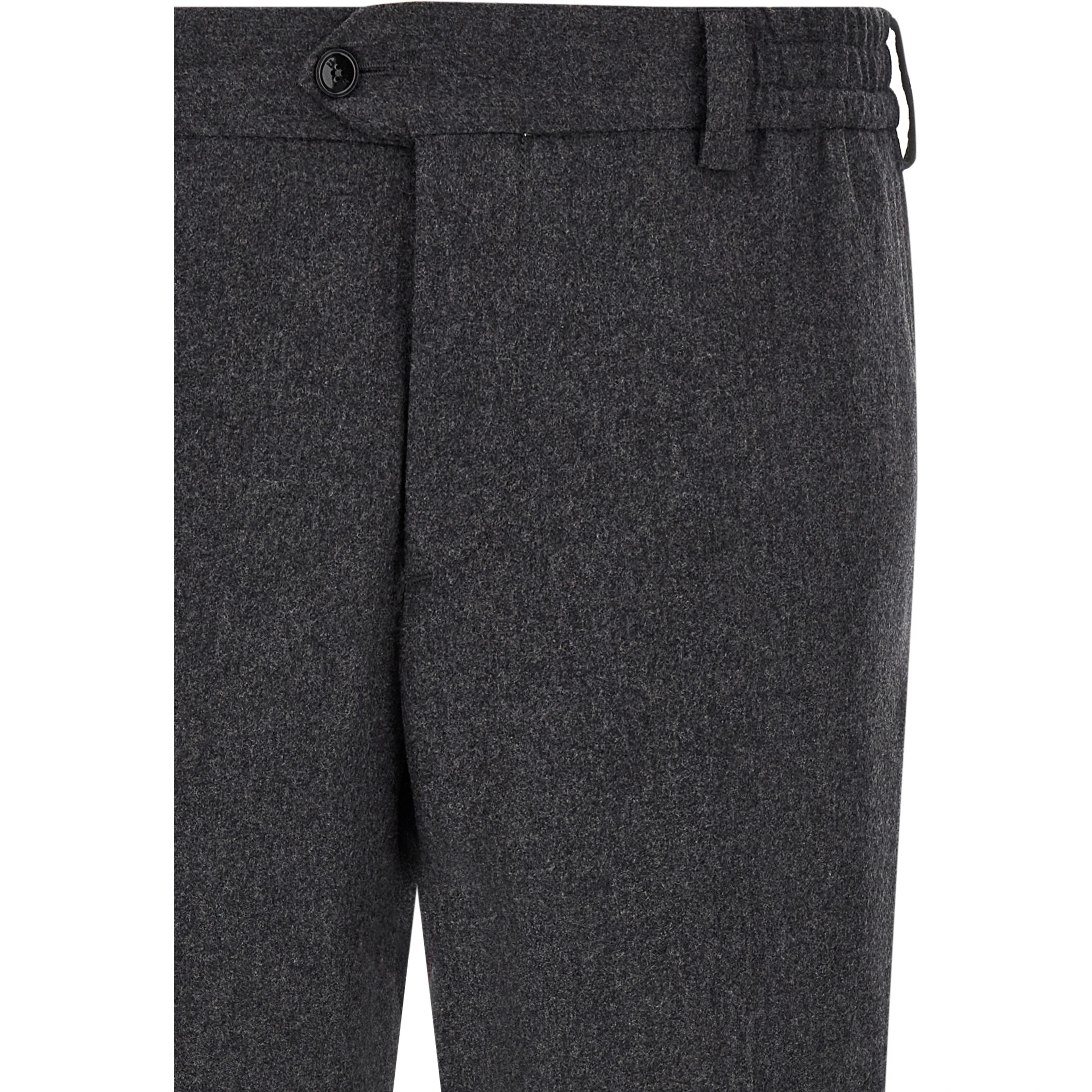 Gray Virgin Wool Dress Pants