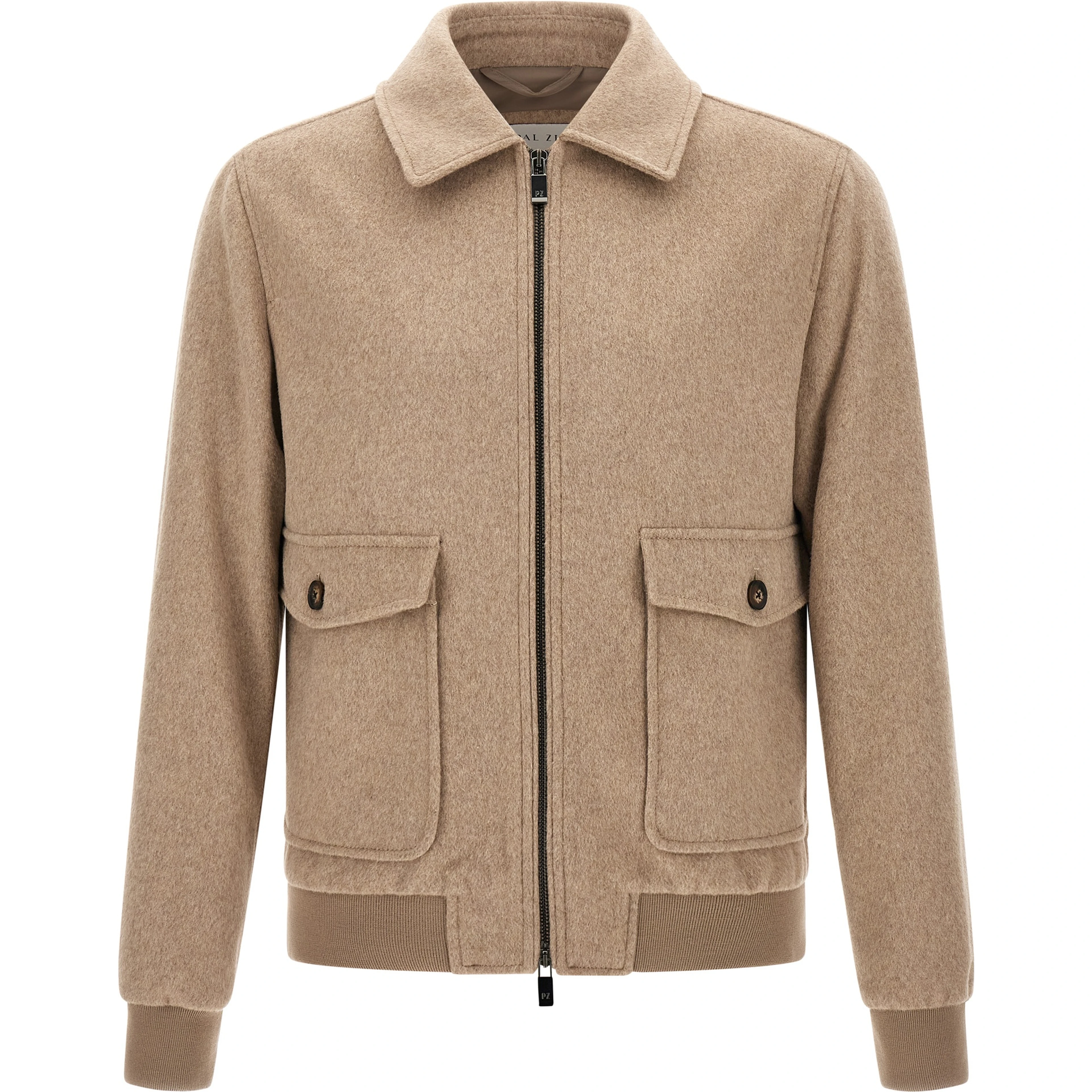 Beige Wool Full-Length Jacket