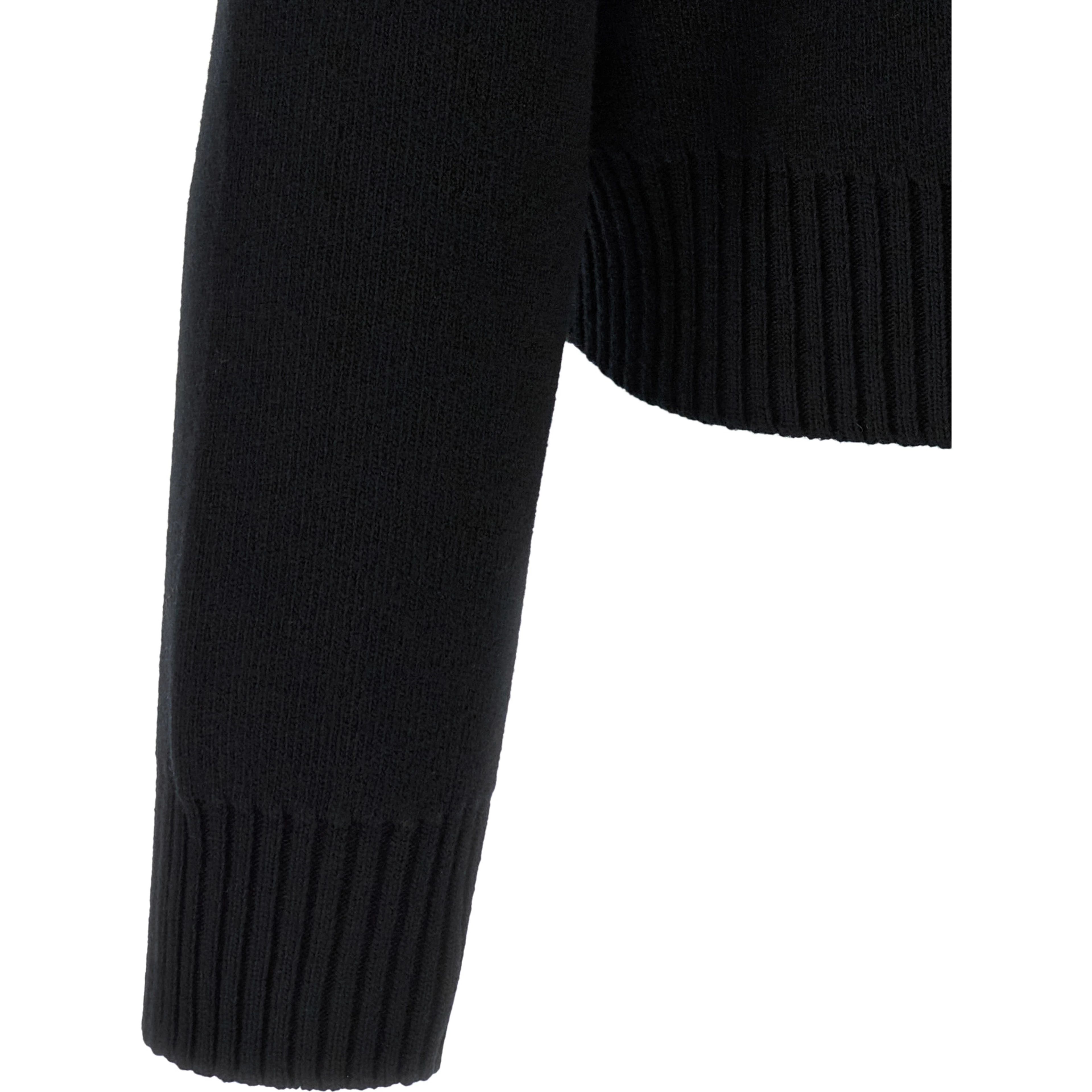 Black Virgin Wool Cardigan