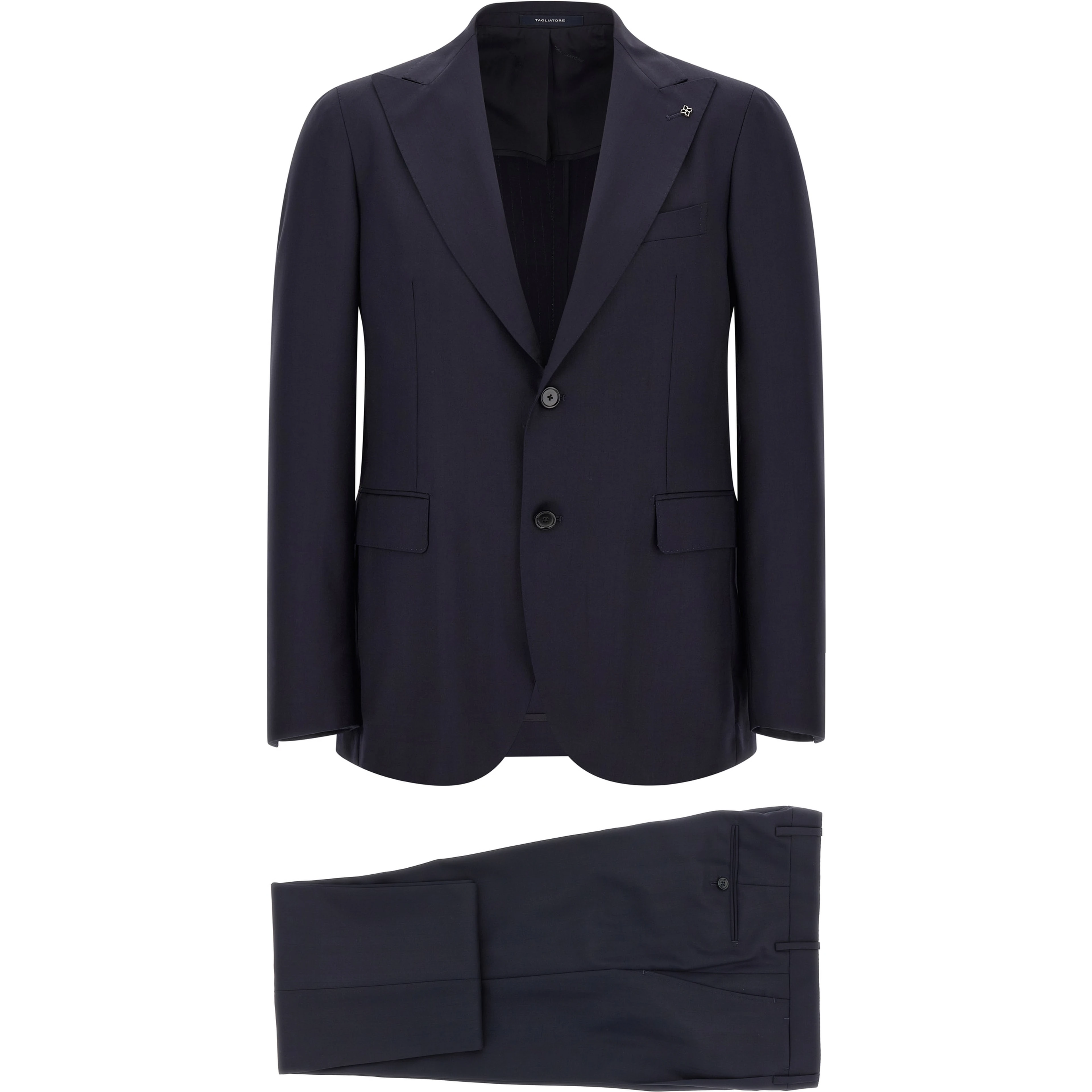 Blue Virgin Wool Two-Piece Suit