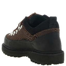 Brown Polyester Ankle Boots