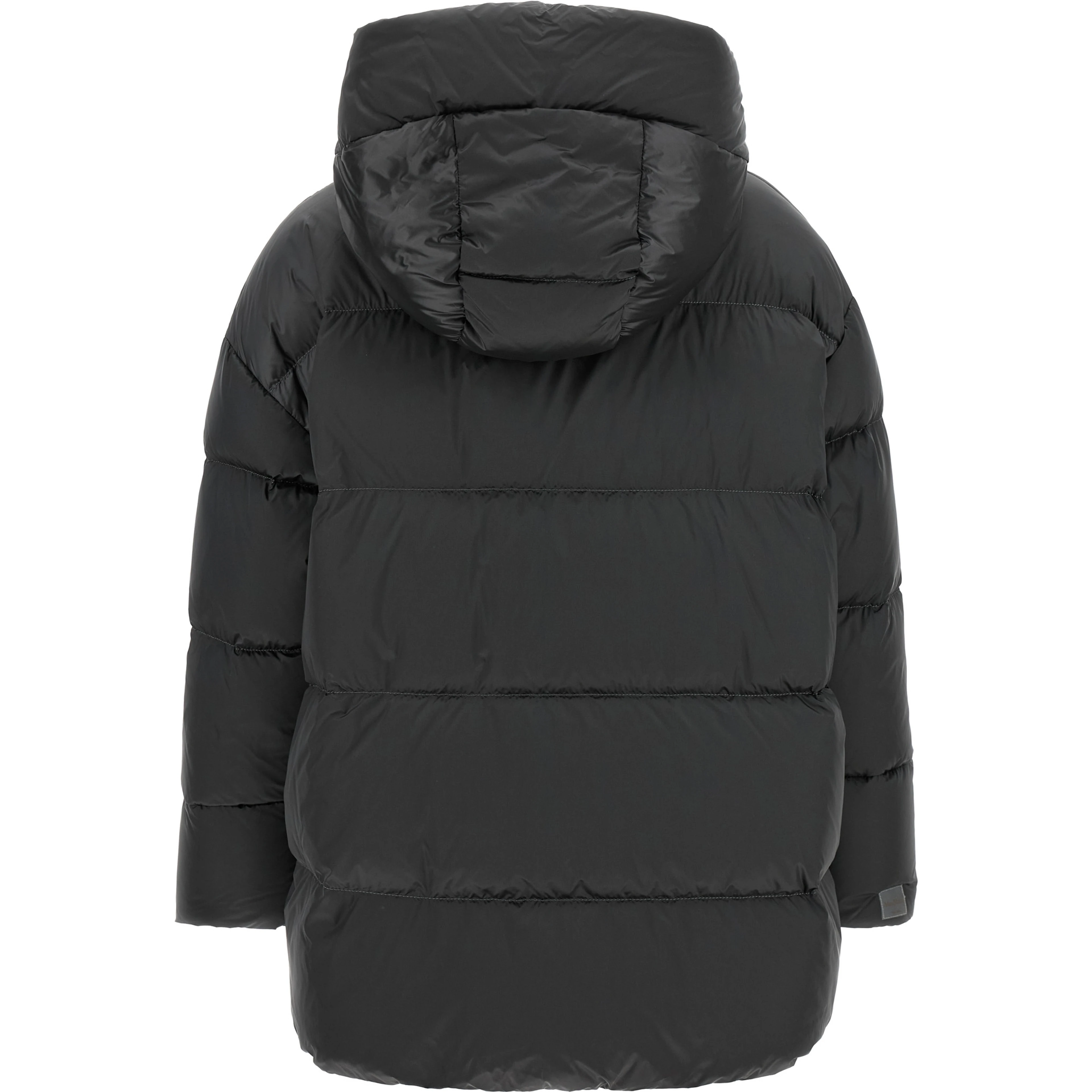 Gray Polyamide Full-Length Jacket